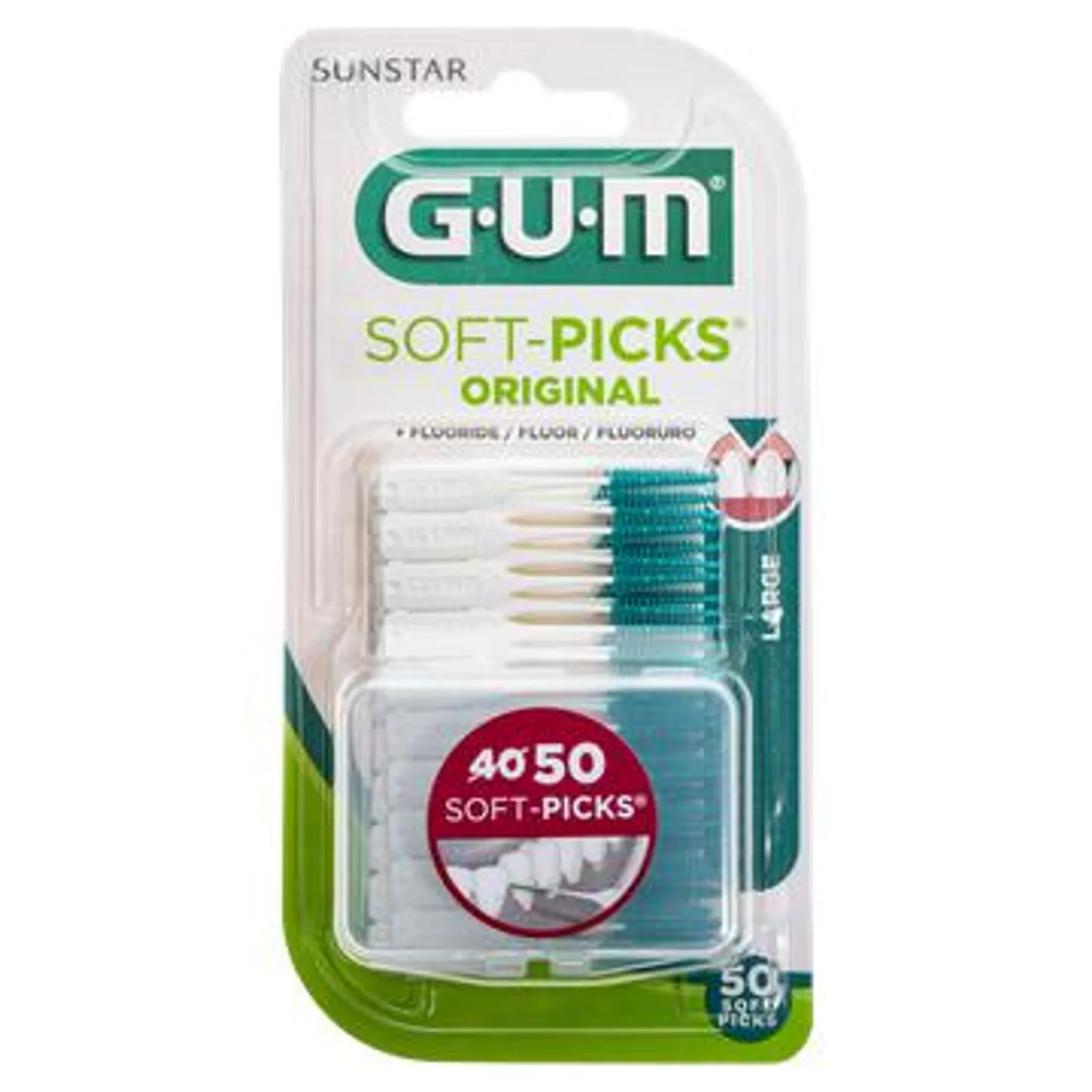 GUM® Soft-Picks® Original Tandenstokers Large 50 Stuks