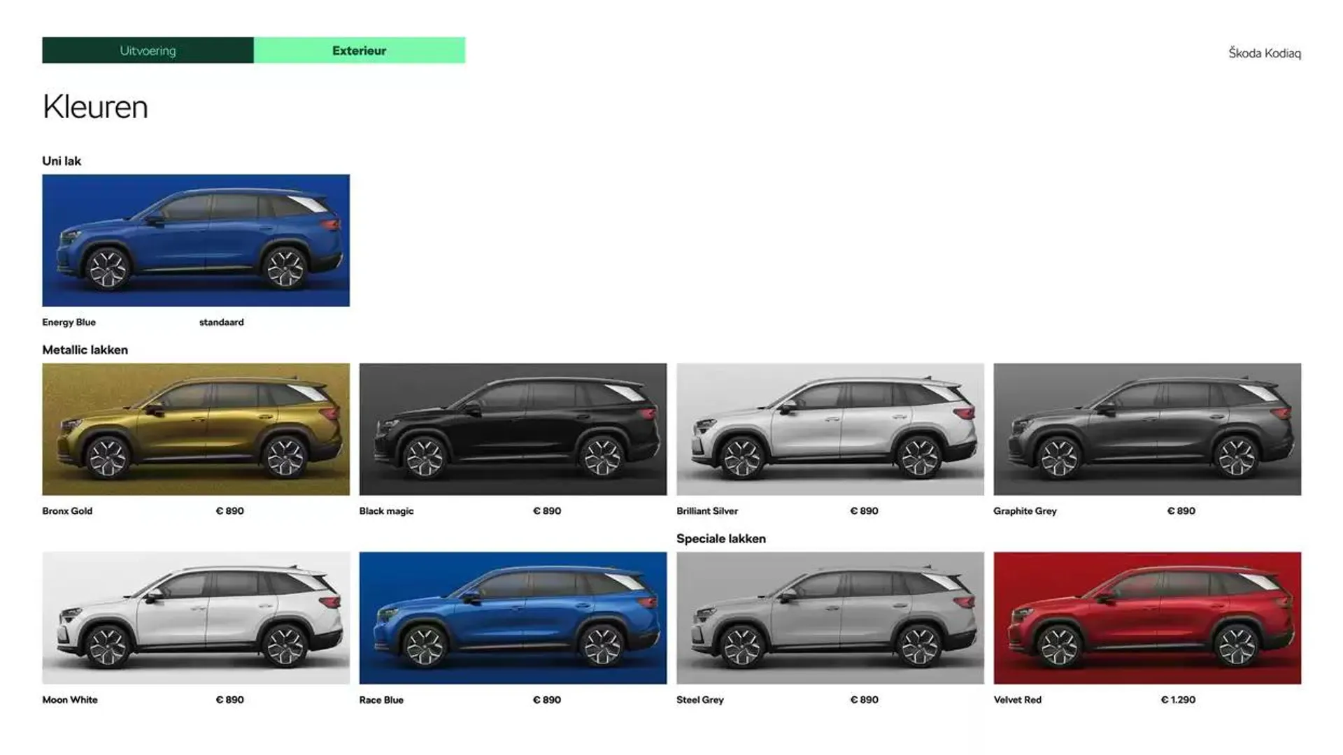 Škoda Kodiaq prijslijst per 1 januari 2025 van 20 december tot 20 december 2025 - Folder pagina 8