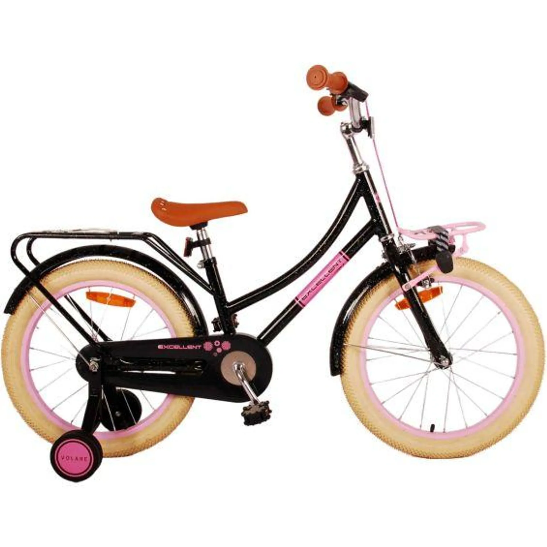 Volare Kinderfiets Excellent 18 inch Zwart met voordrager