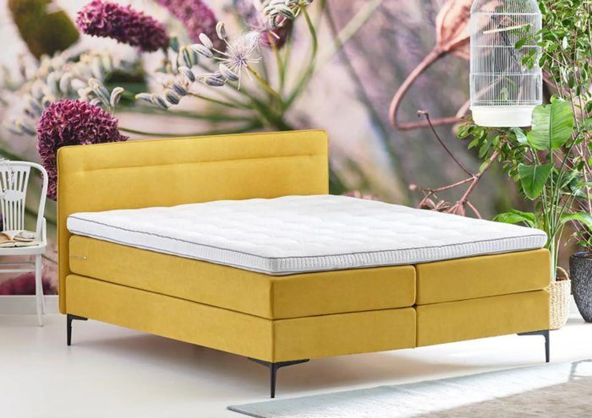 Cinderella Boxspring Tender Wave Compleet - Okergeel