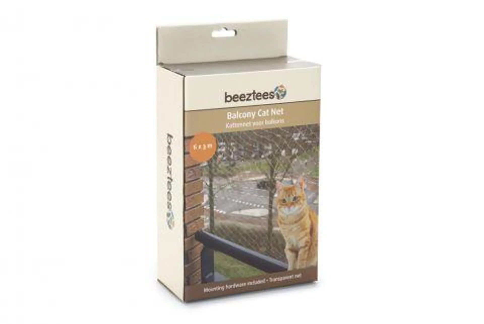 Beeztees Voor Balkon - Kattennet - Nylon - Transparant