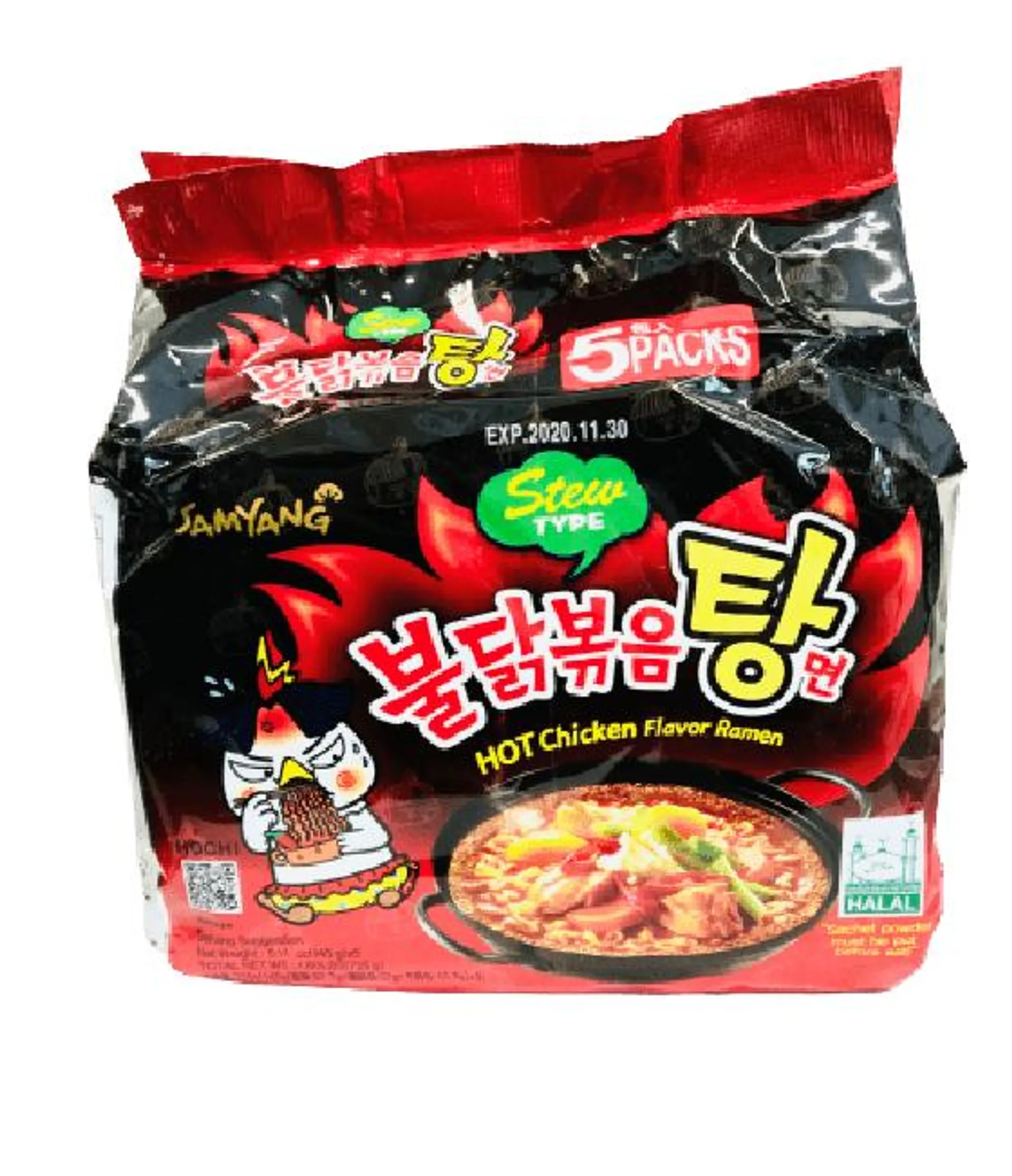 Samyang Instant Ramen Pittige Kip Stoofpot 5x145g