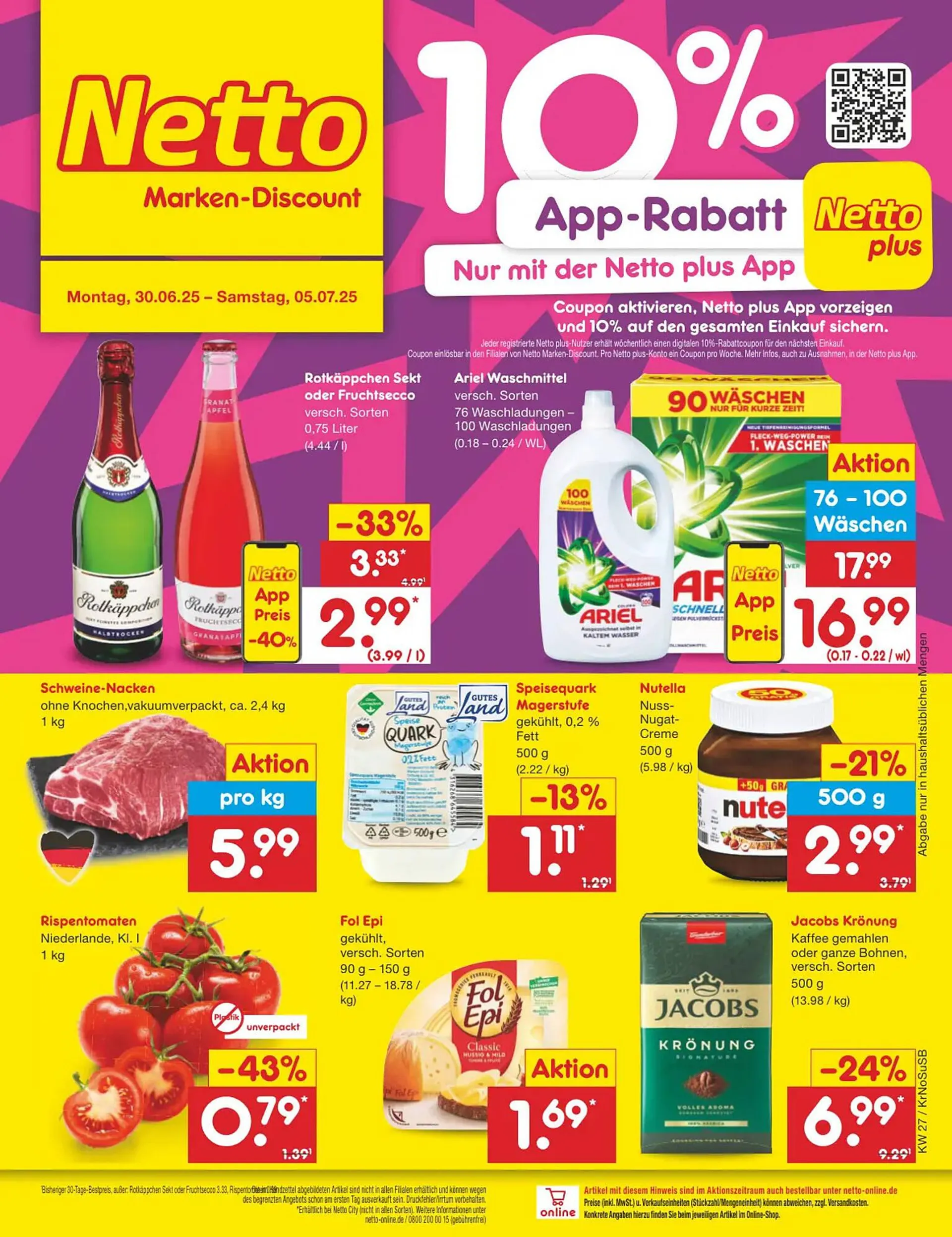 Netto Marken-Discount DE folder van 30 juni tot 5 juli 2025 - Folder pagina 1