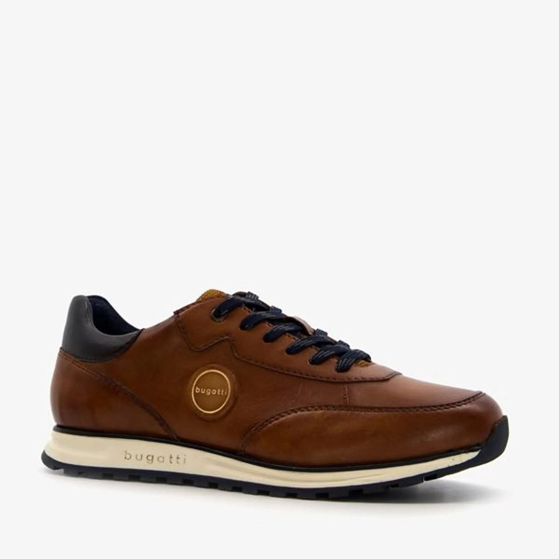 Bugatti leren heren sneakers cognac