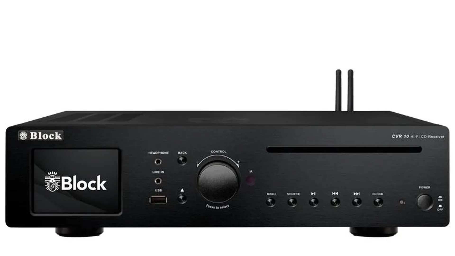 Block Audio CVR-10 MK2 zwart stereo receiver met CD speler en internet radio