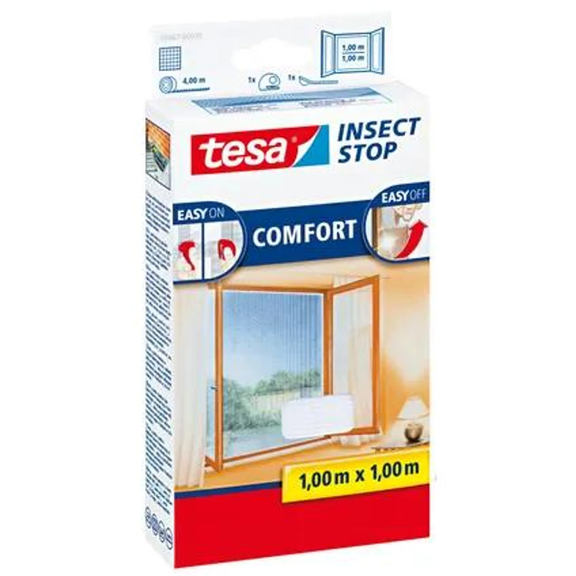 Tesa Insect Stop Comfort raamhor wit 1x1m