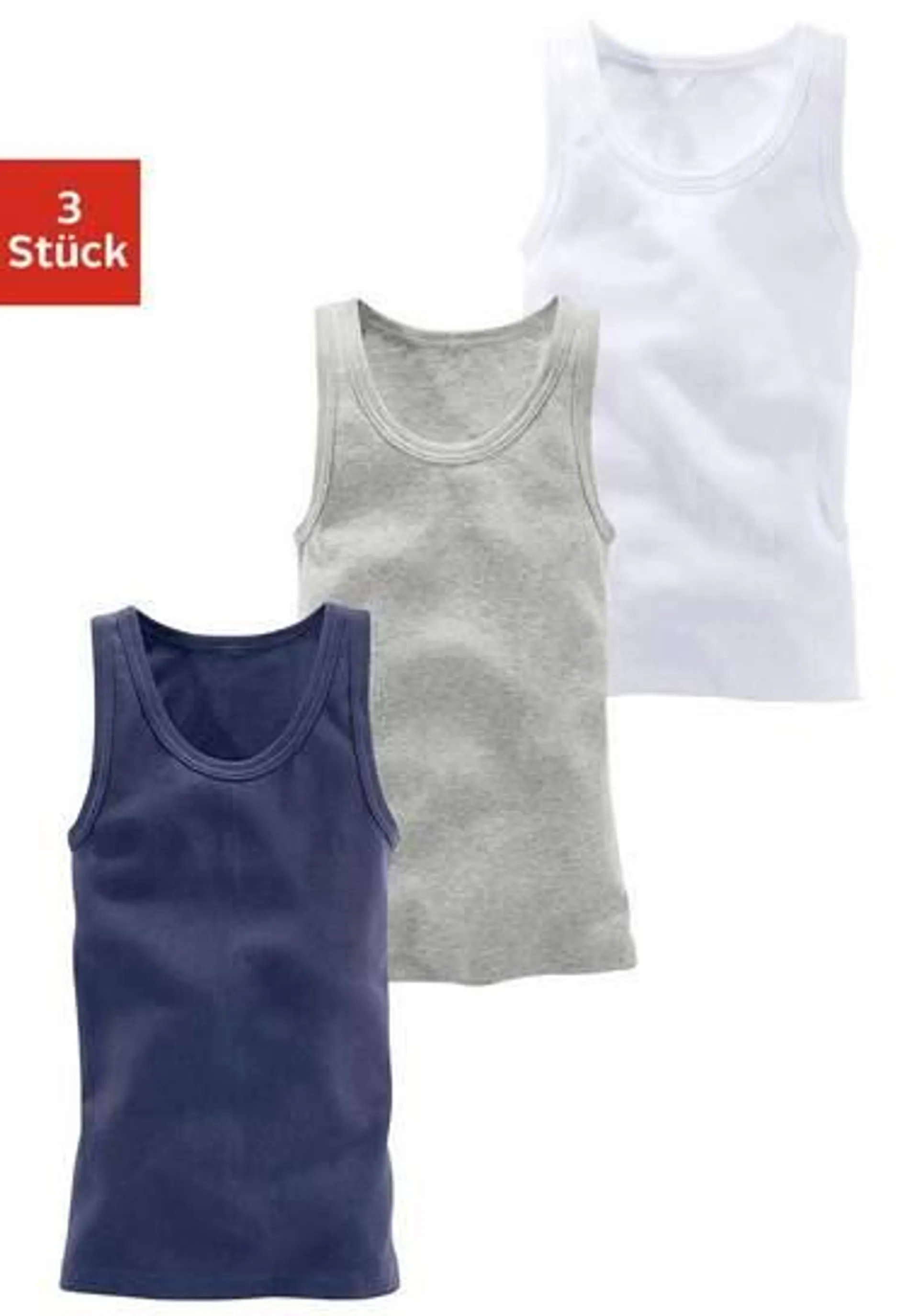 H.I.S Tanktop ideaal ergens onder te dragen (set, 3-delig)