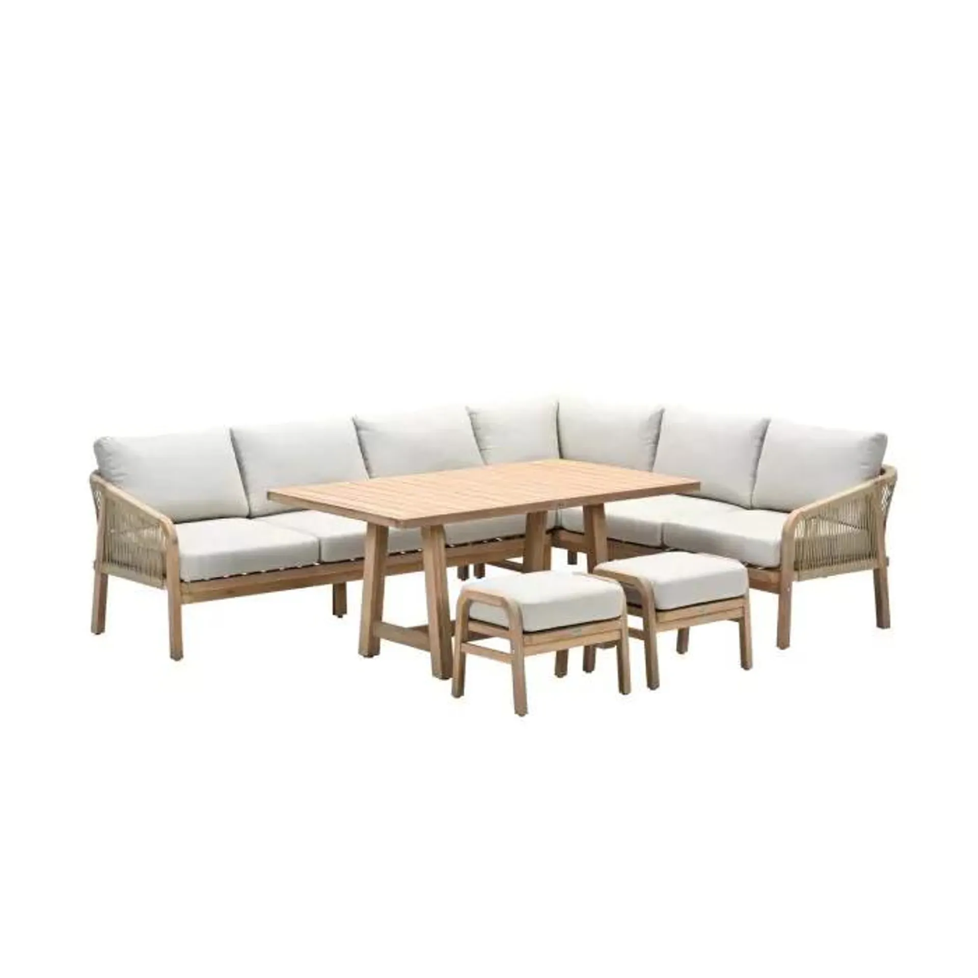 Alora lounge dining set 5-delig rechts - sahara sand