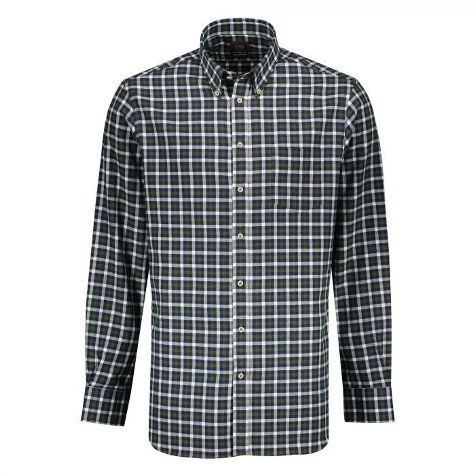 Button Down Flannel Overhemd Groen