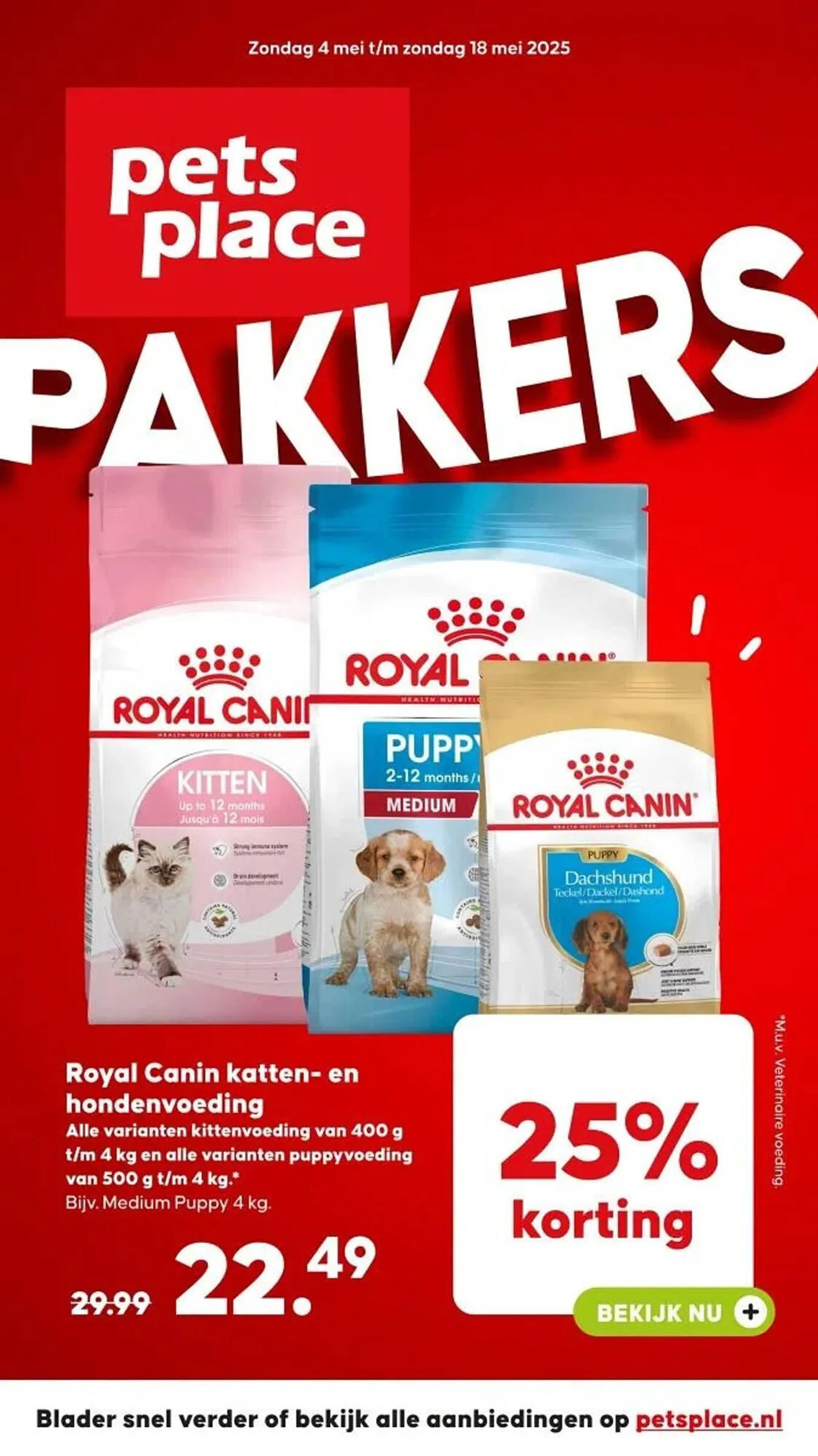 Pets Place folder van 4 mei tot 18 mei 2025 - Folder pagina 1