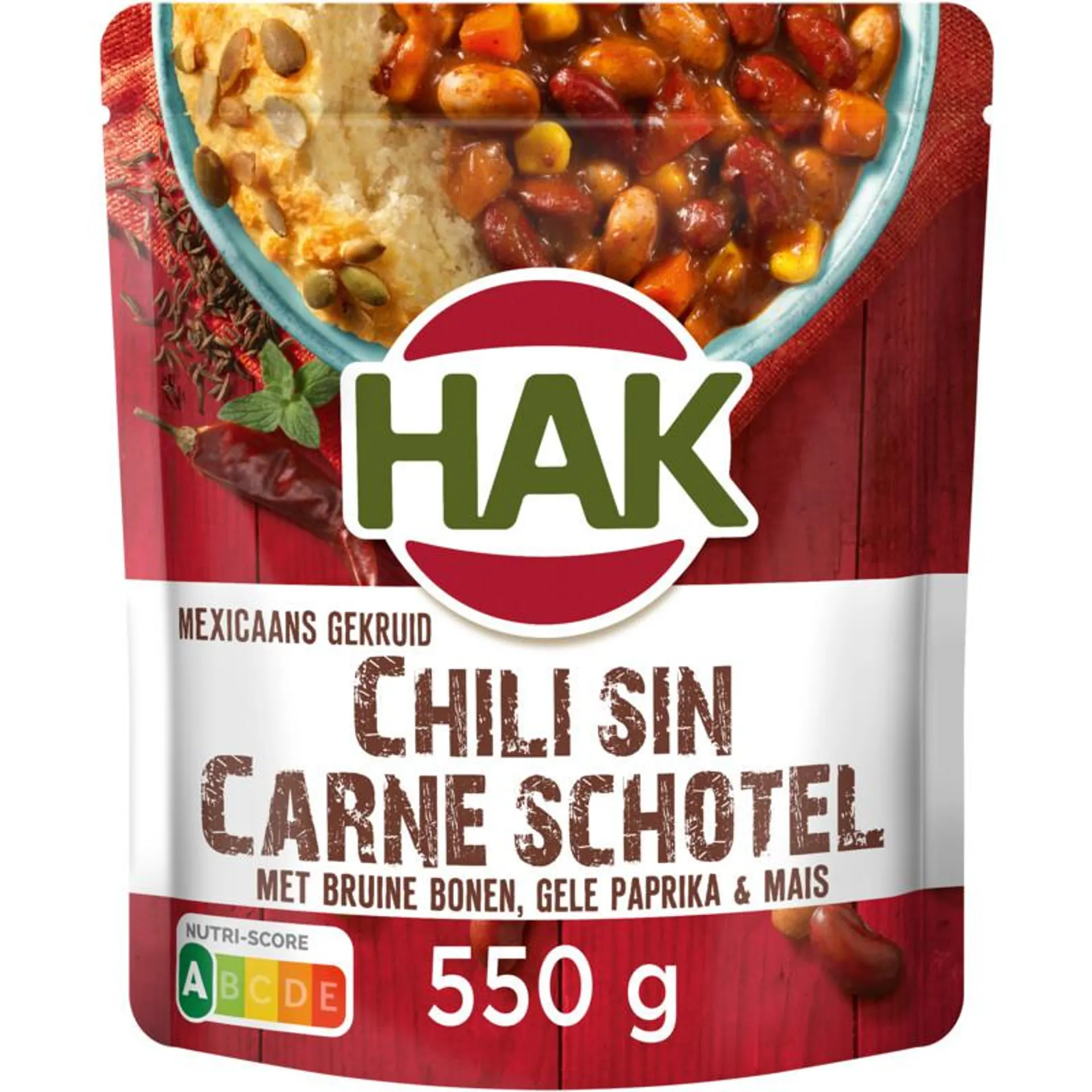 Hak Chili sin carne schotel