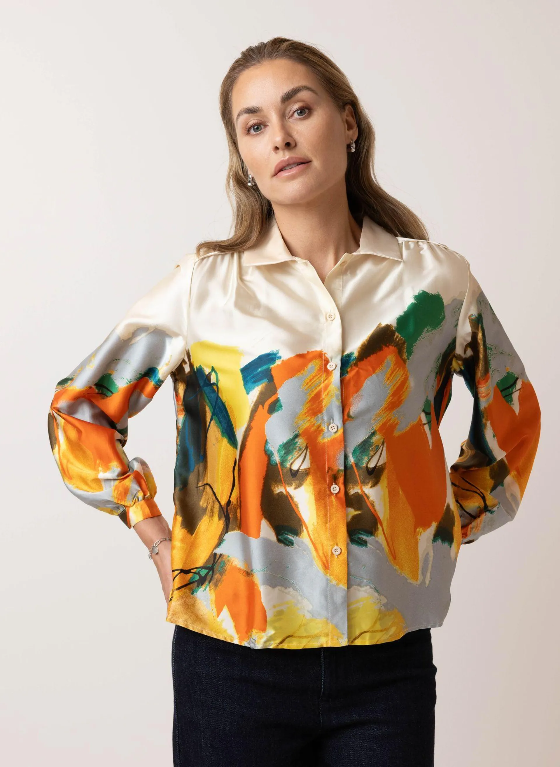 Meerkleurige blouse