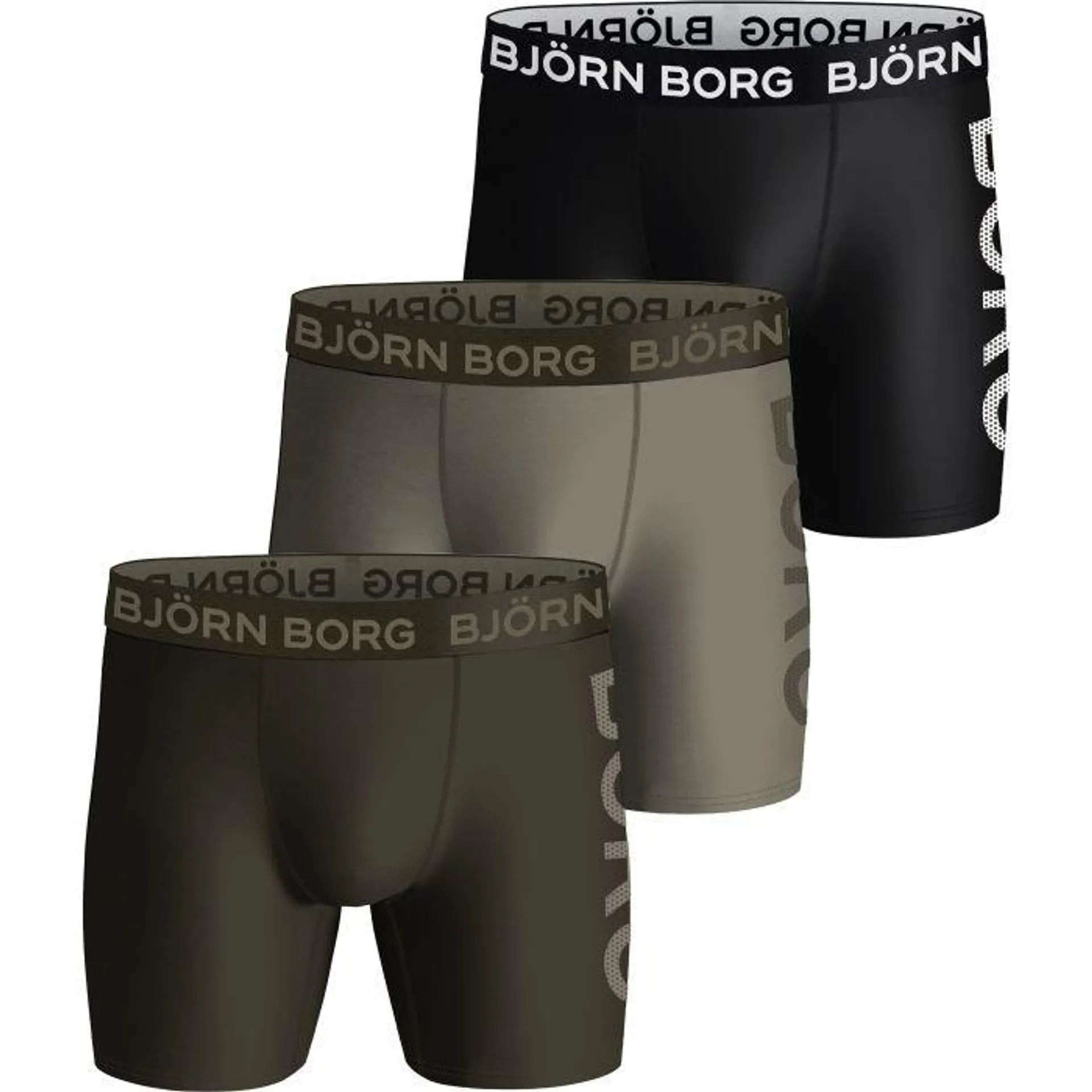 Performance onderbroek heren 3-pack groen