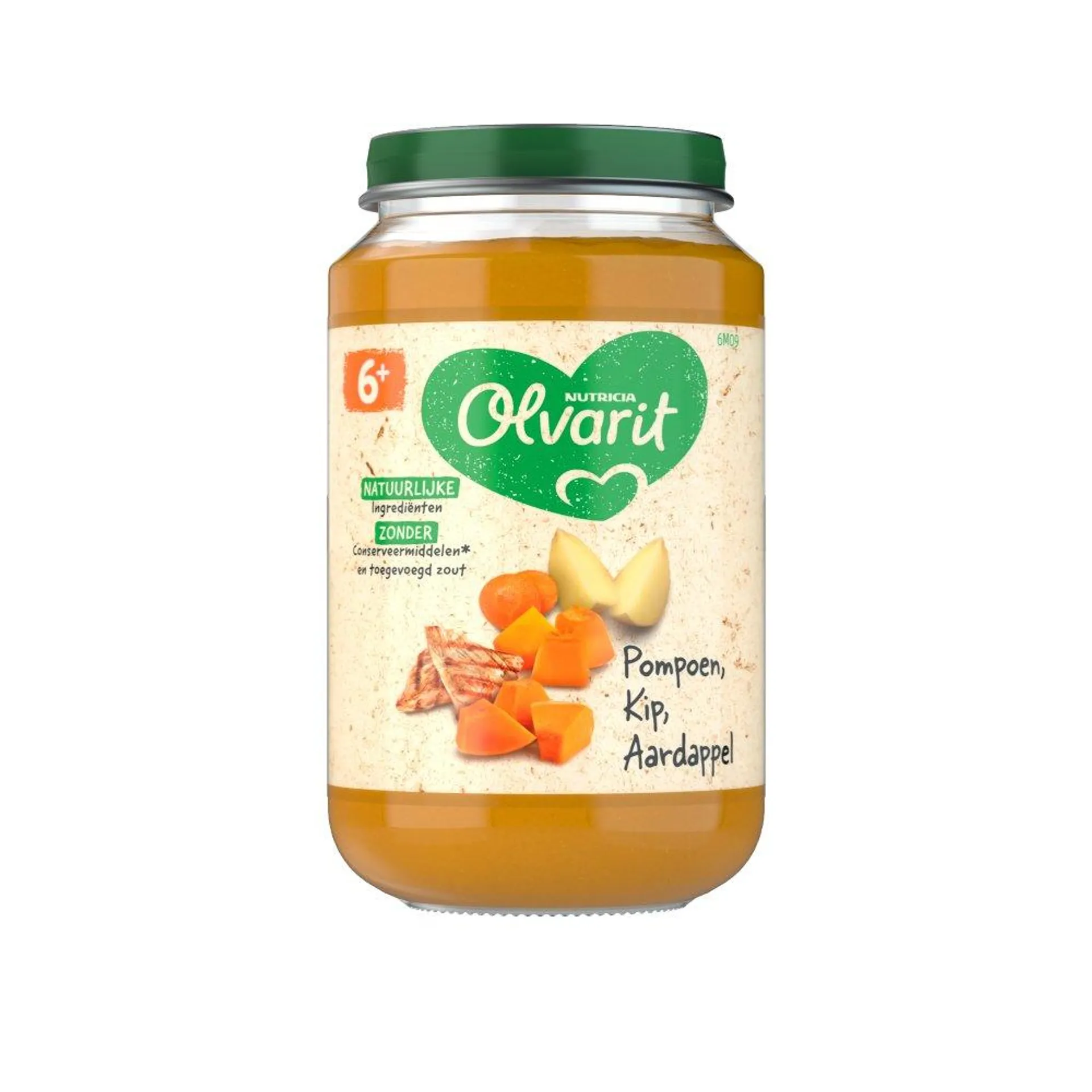 Olvarit Pompoen Kip Aardappel 6+ Maanden 200 g