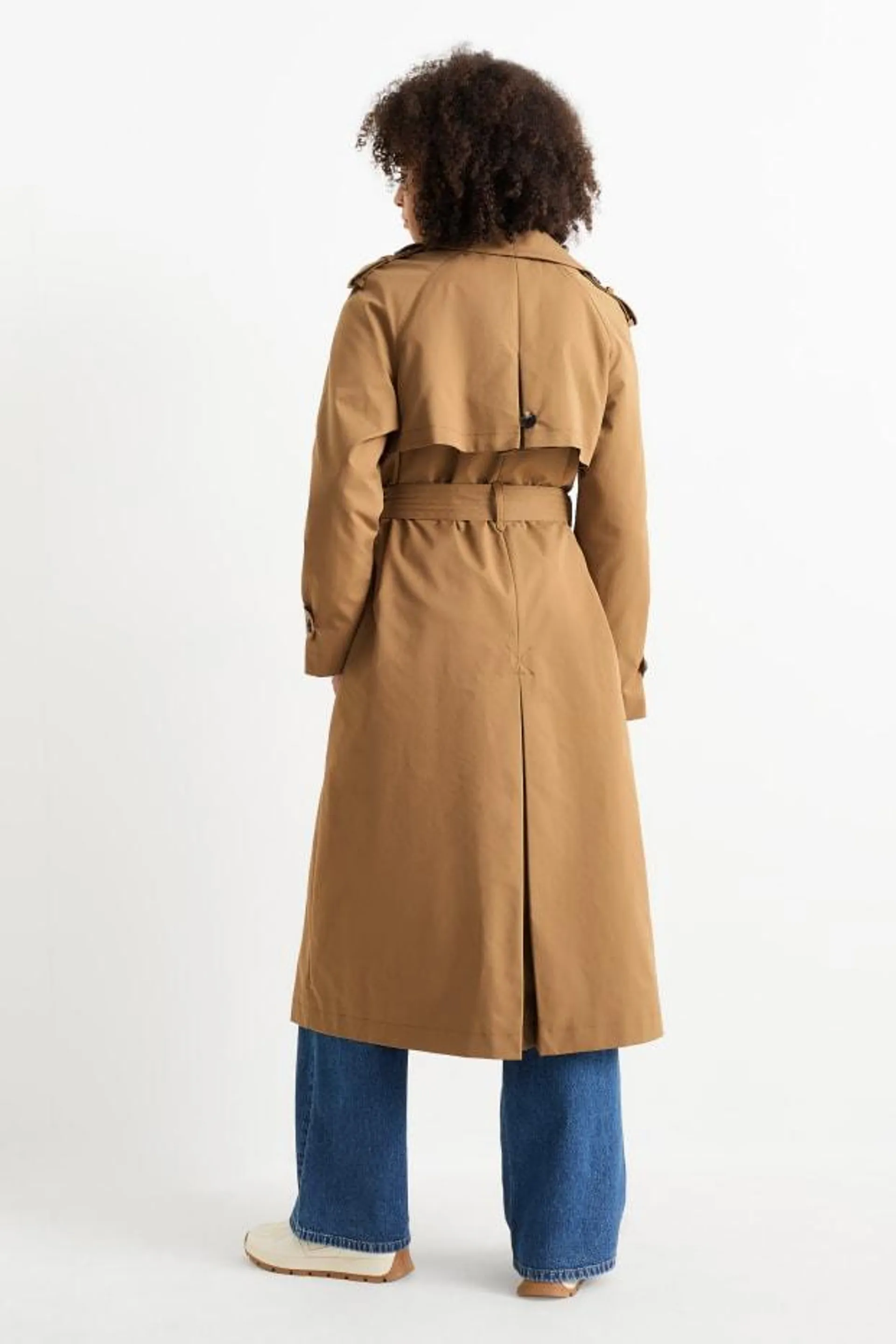 Trenchcoat met riem - waterafstotend