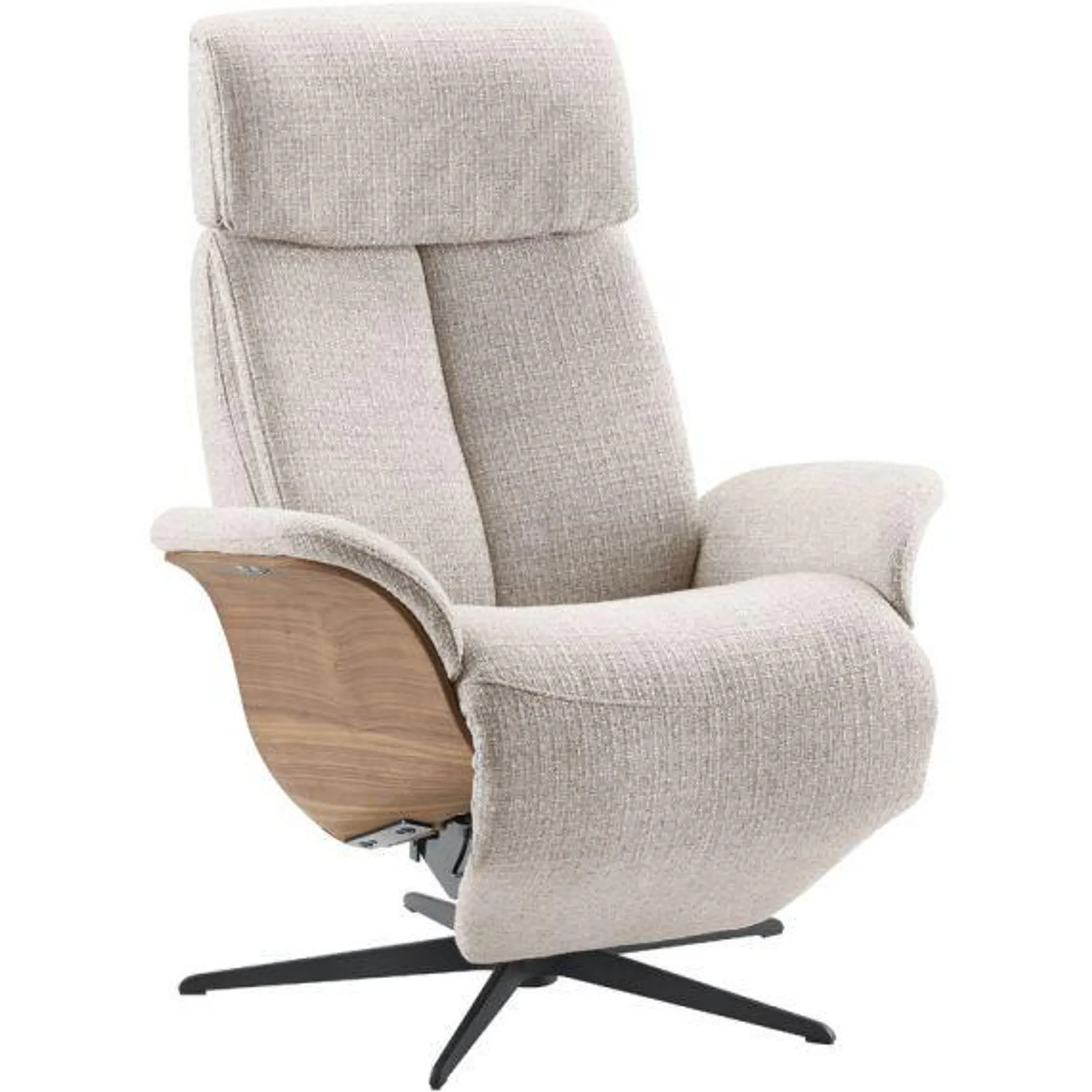 Relaxfauteuil Hintas M lichtgrijs hout