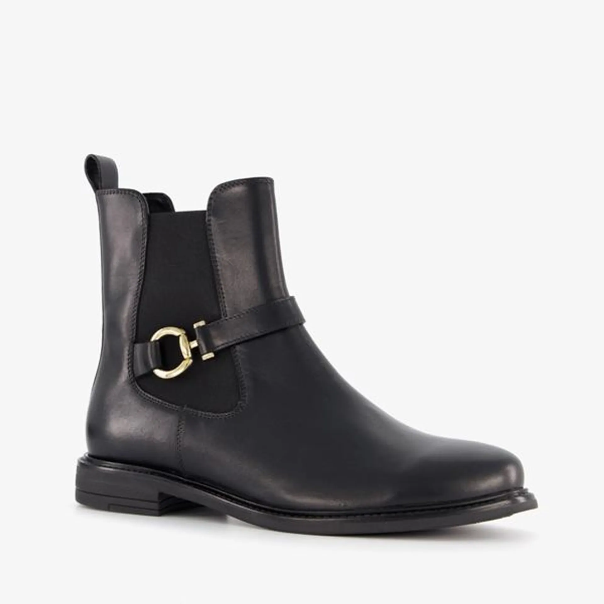 Hush Puppies leren dames chelsea boots met gesp