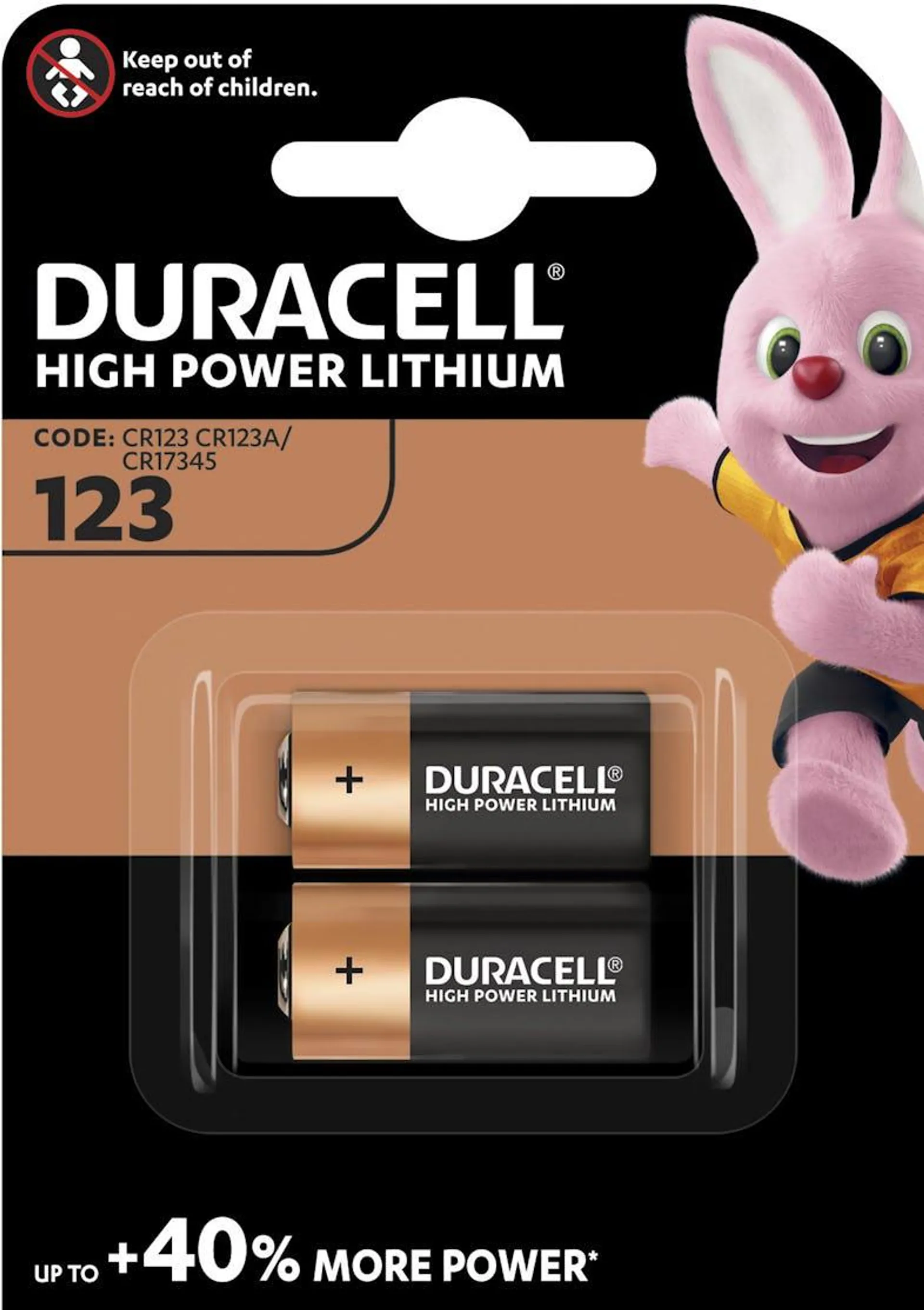 Duracell Ultra Lithium 123, blister van 2 stuks