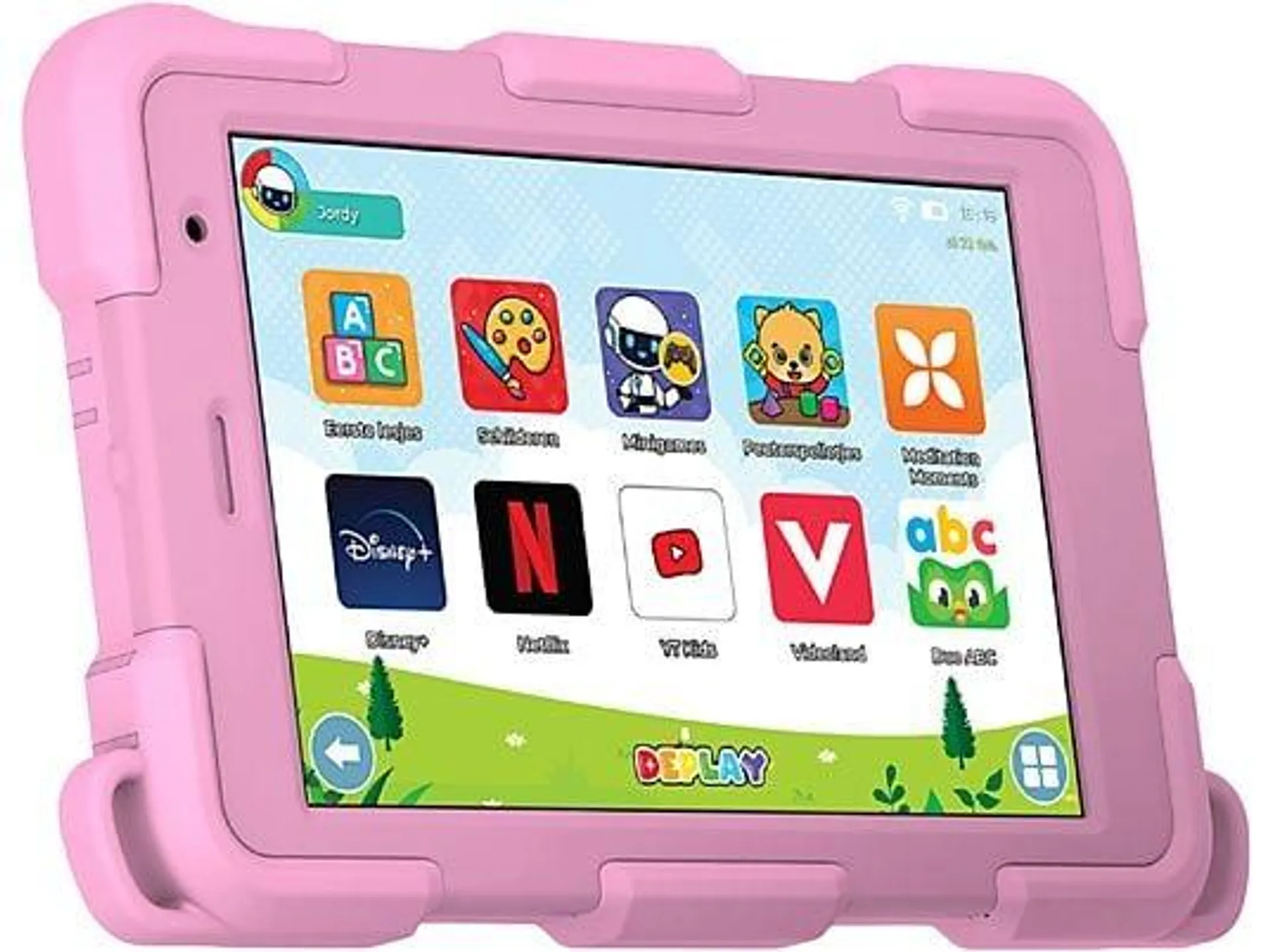 DEPLAY Kids Tablet SMART 4+ - 8 inch - 64 GB - Roze - Wifi