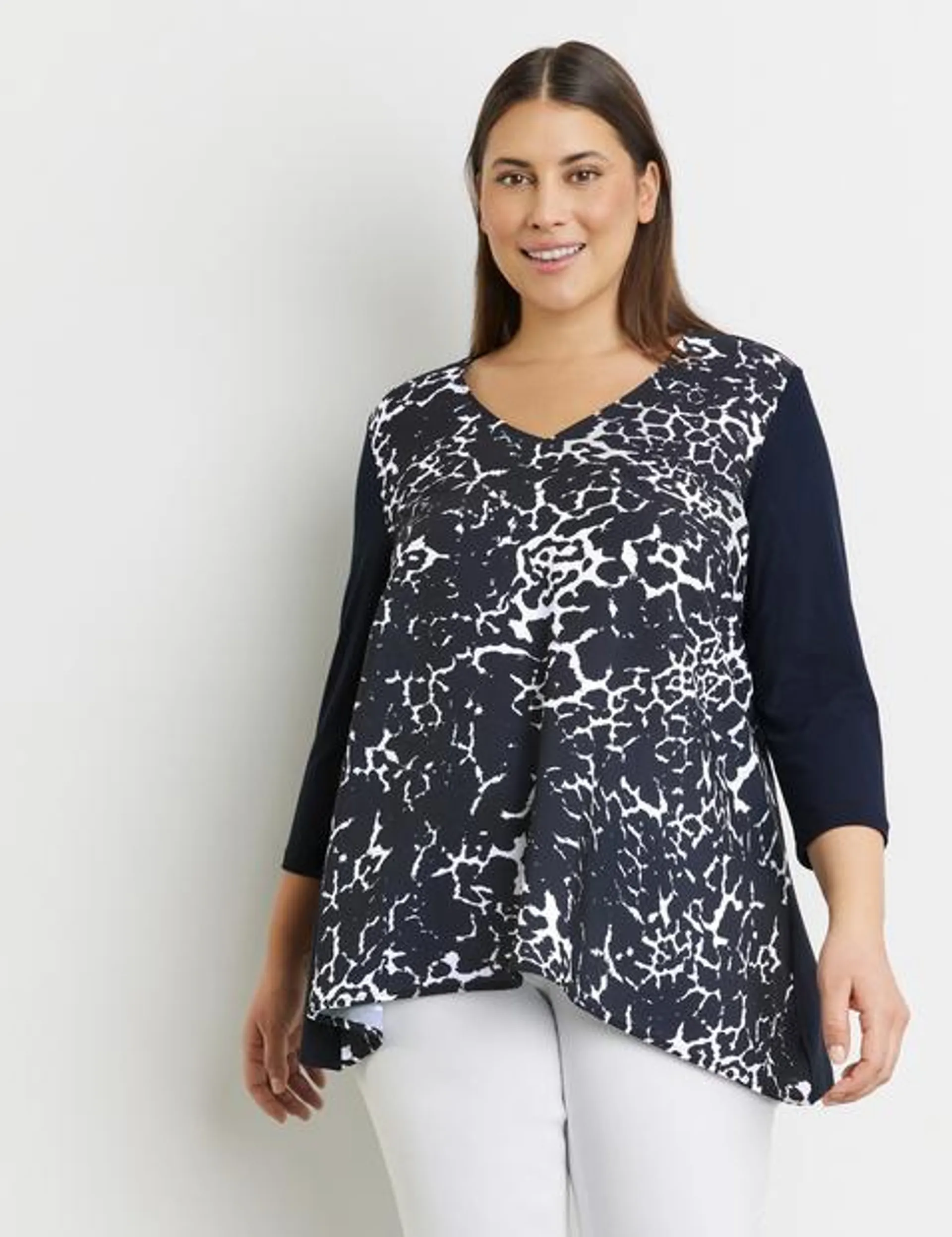 Shirt met 3/4-mouwen van mooi materiaal