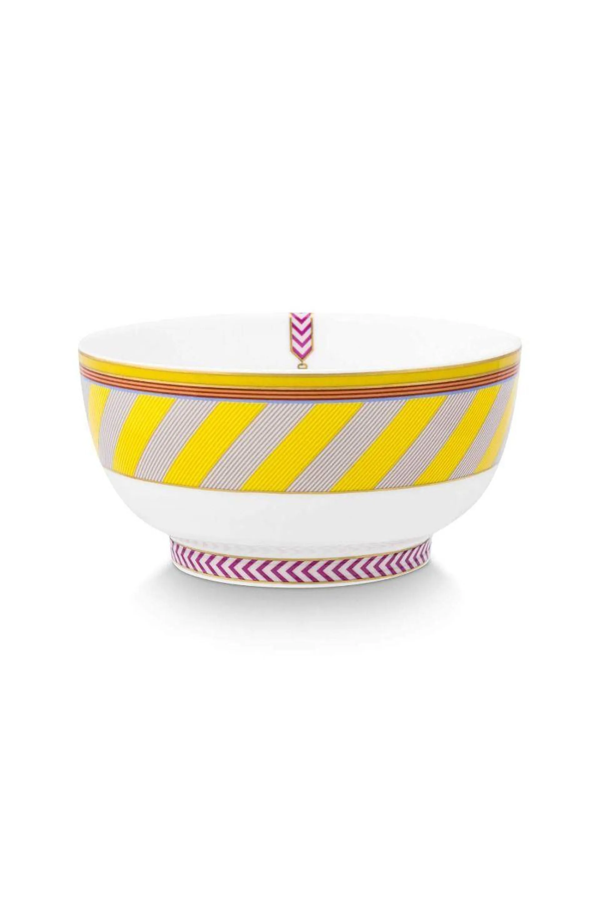 Pip Chique Stripes Kom Geel 15.5cm