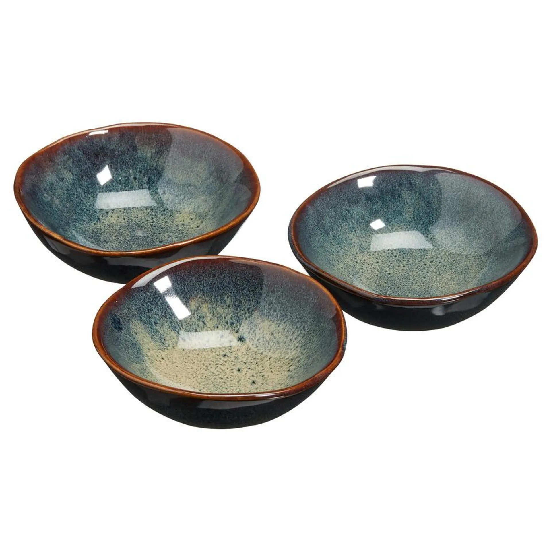 Schaal Glaze Donkerblauw 3 Stuks