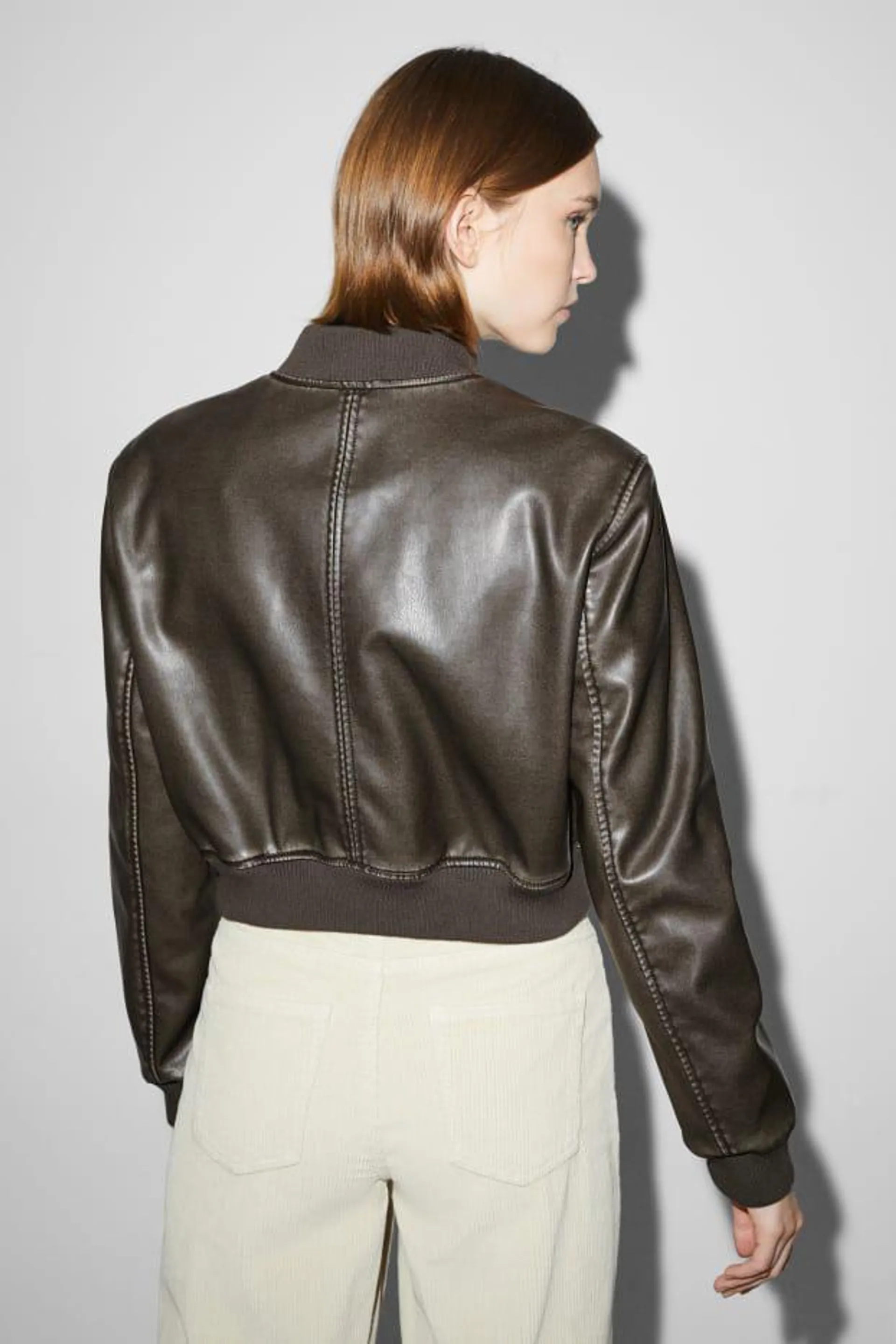 CLOCKHOUSE - cropped jacket - faux leather