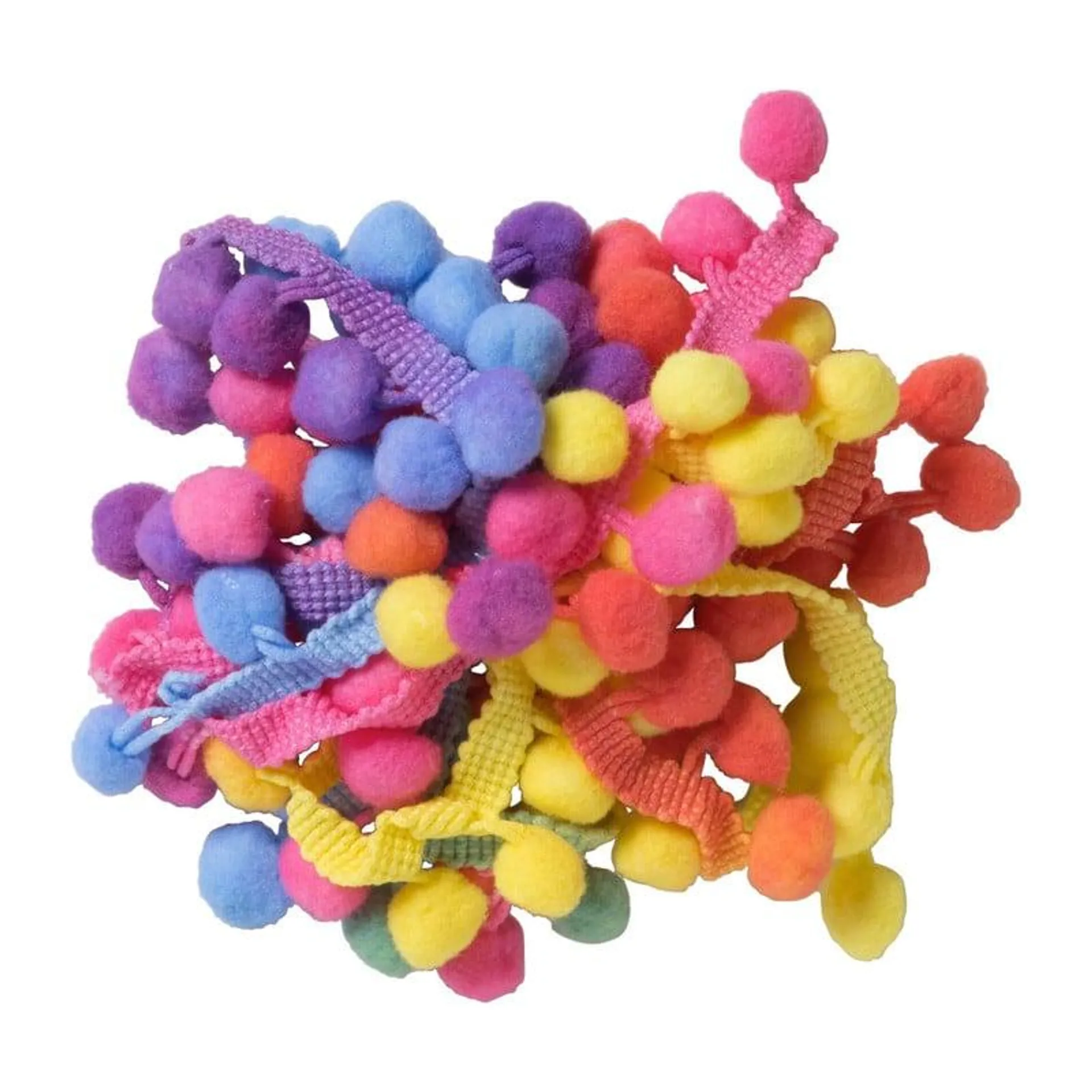 Stoffenband met pompons - set van 2 - 200 cm