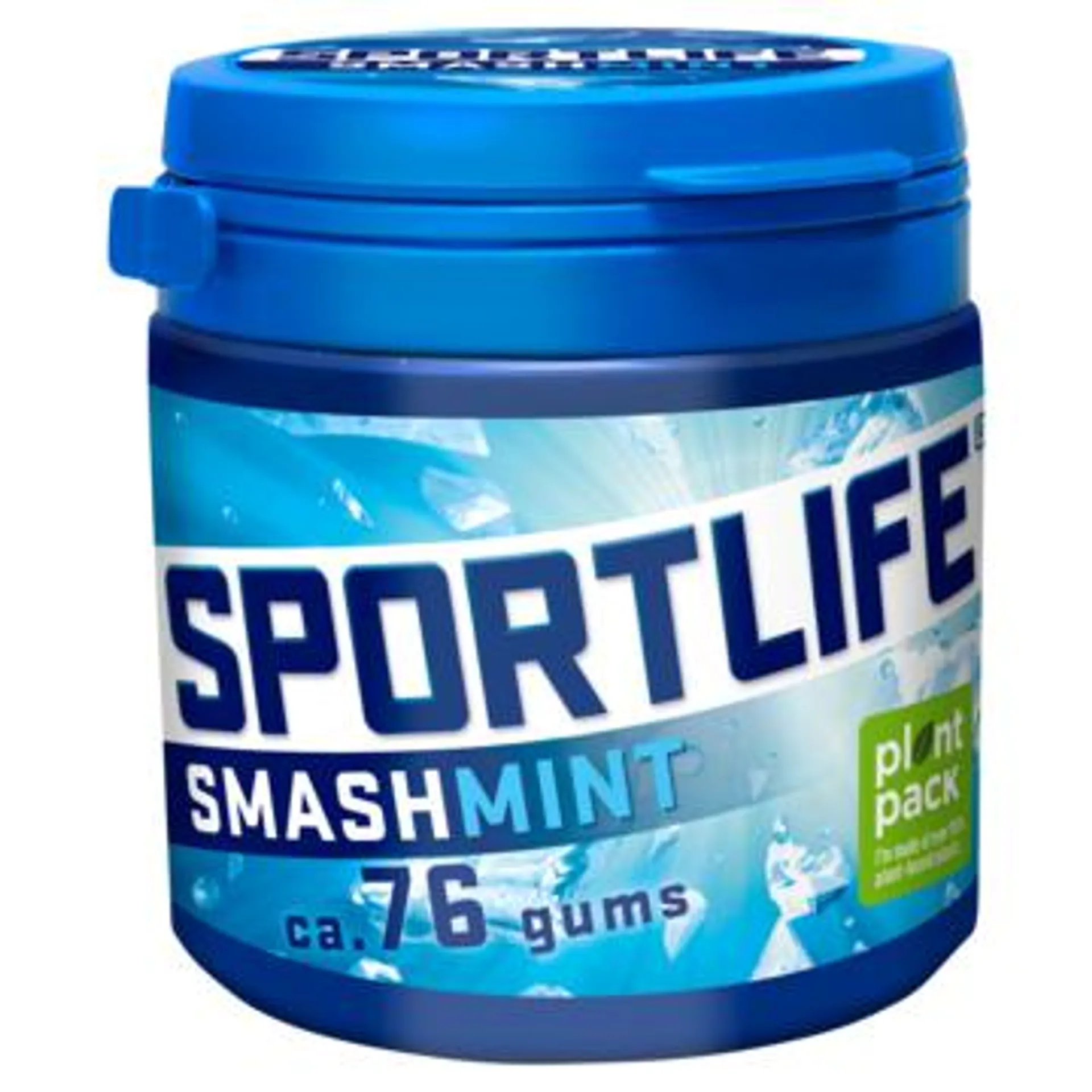 Sportlife Smashmint Suikervrij Kauwgom Pot 114g