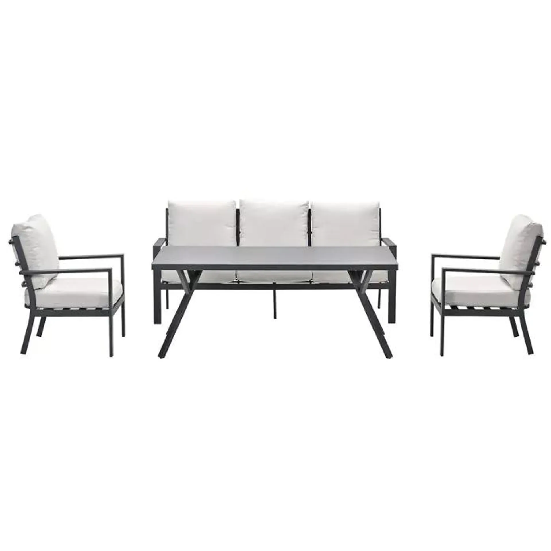 Senja lounge dining set 4-delig - desert sand