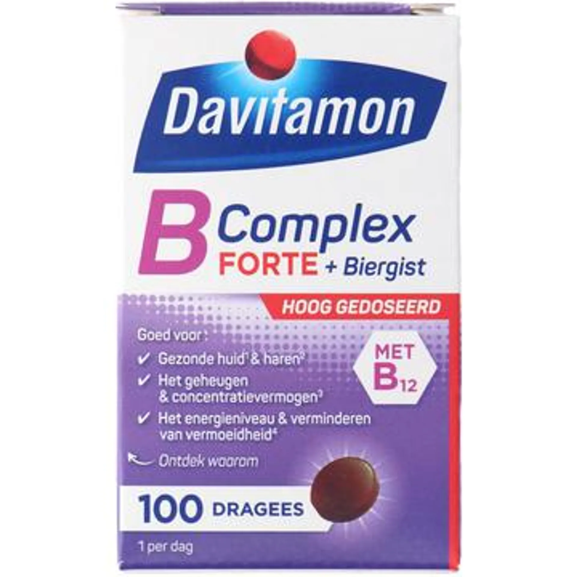 Davitamon B-Complex forte dragees, 100 stuks