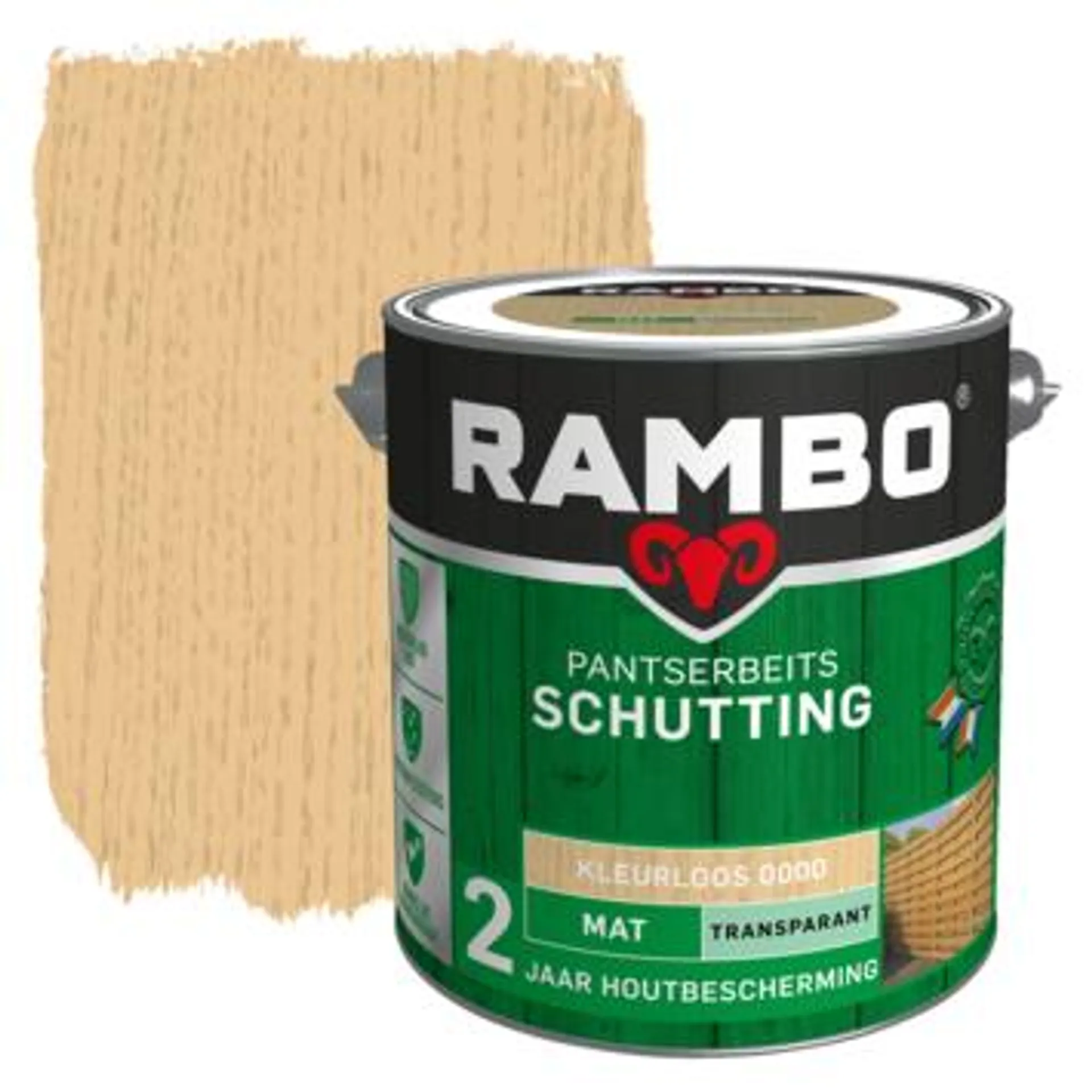 Rambo Pantserbeits Schutting mat kleurloos transparant 2,5 l