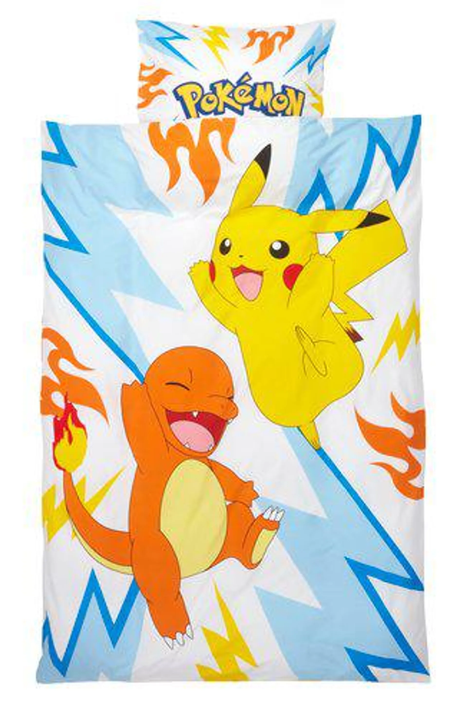 Lenjerie pat POKEMON 140x200 galbenă