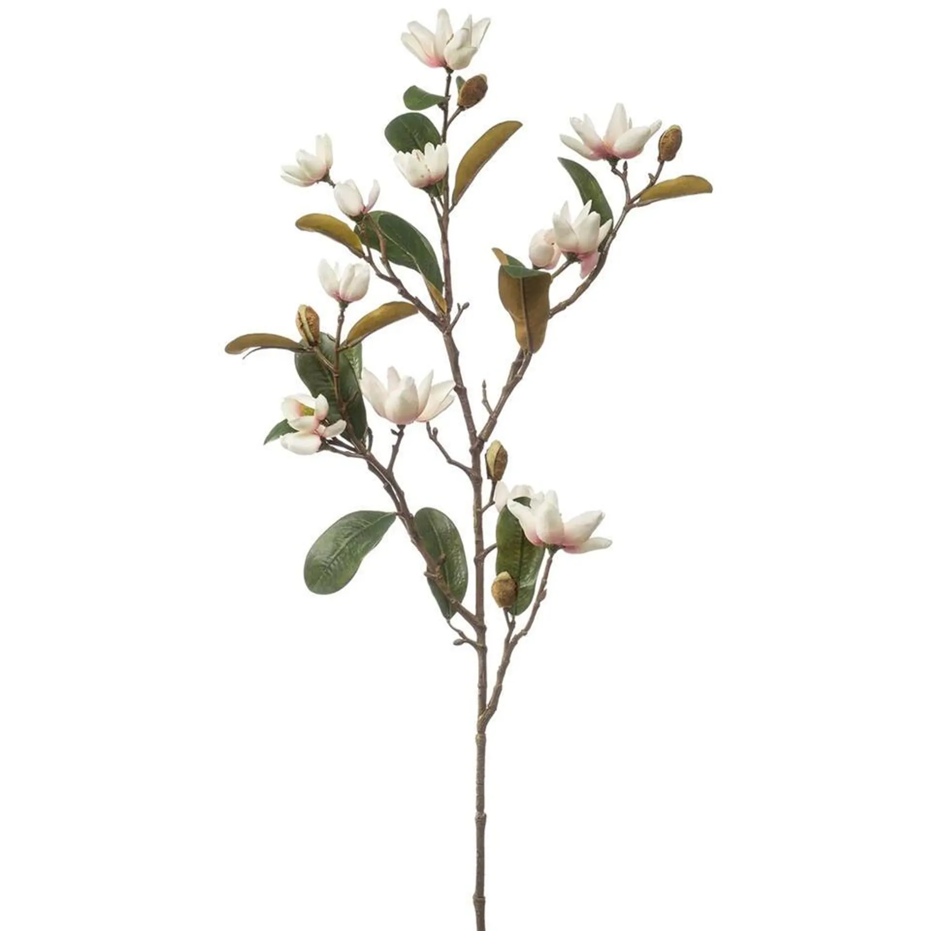 Emerald Kunstbloem Magnolia Pearl tak - 87 cm - creme/roze