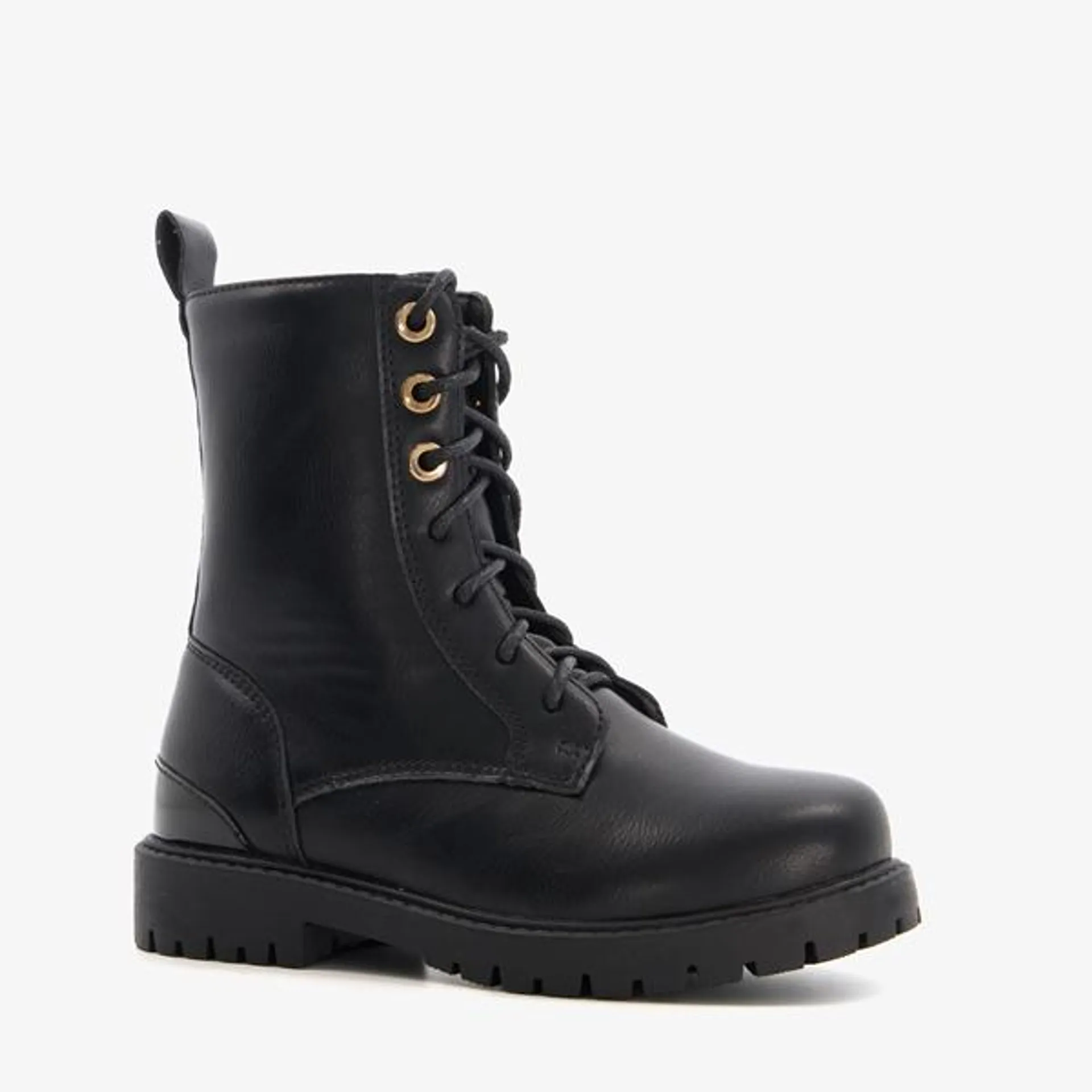 Blue Box meisjes veterboots zwart