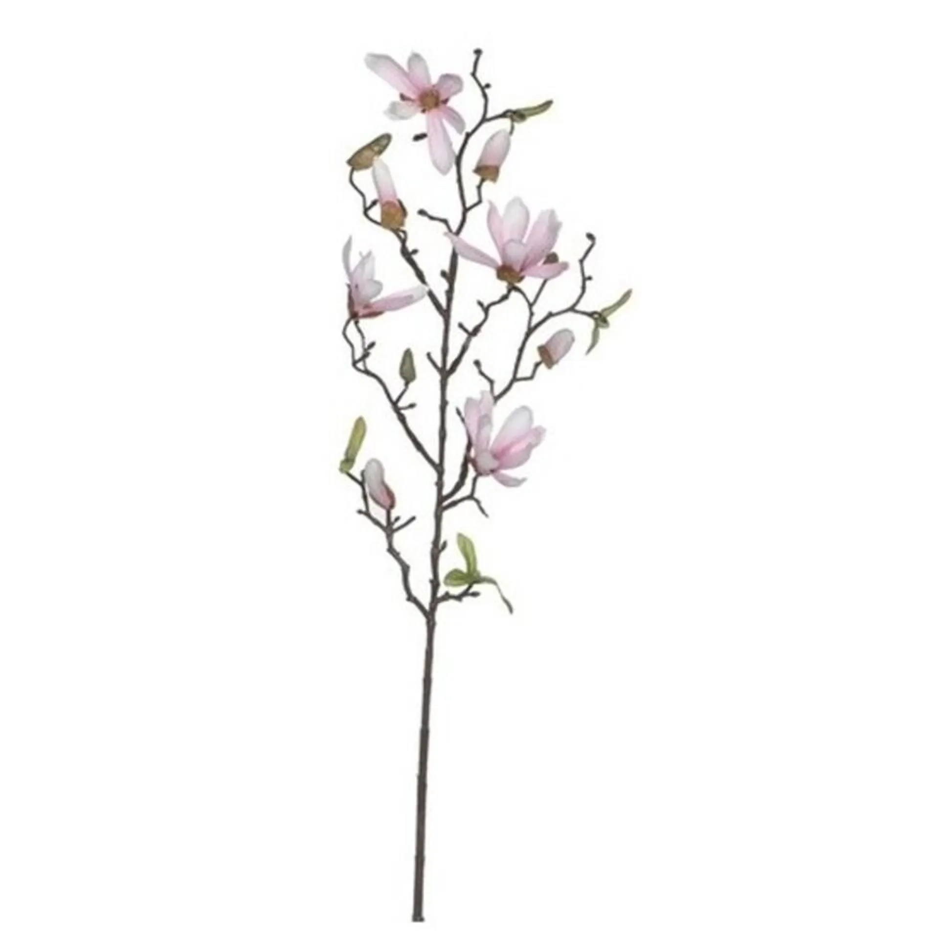 Mica Decorations Kunstbloem - magnolio beverboom - lichtroze - 80 cm