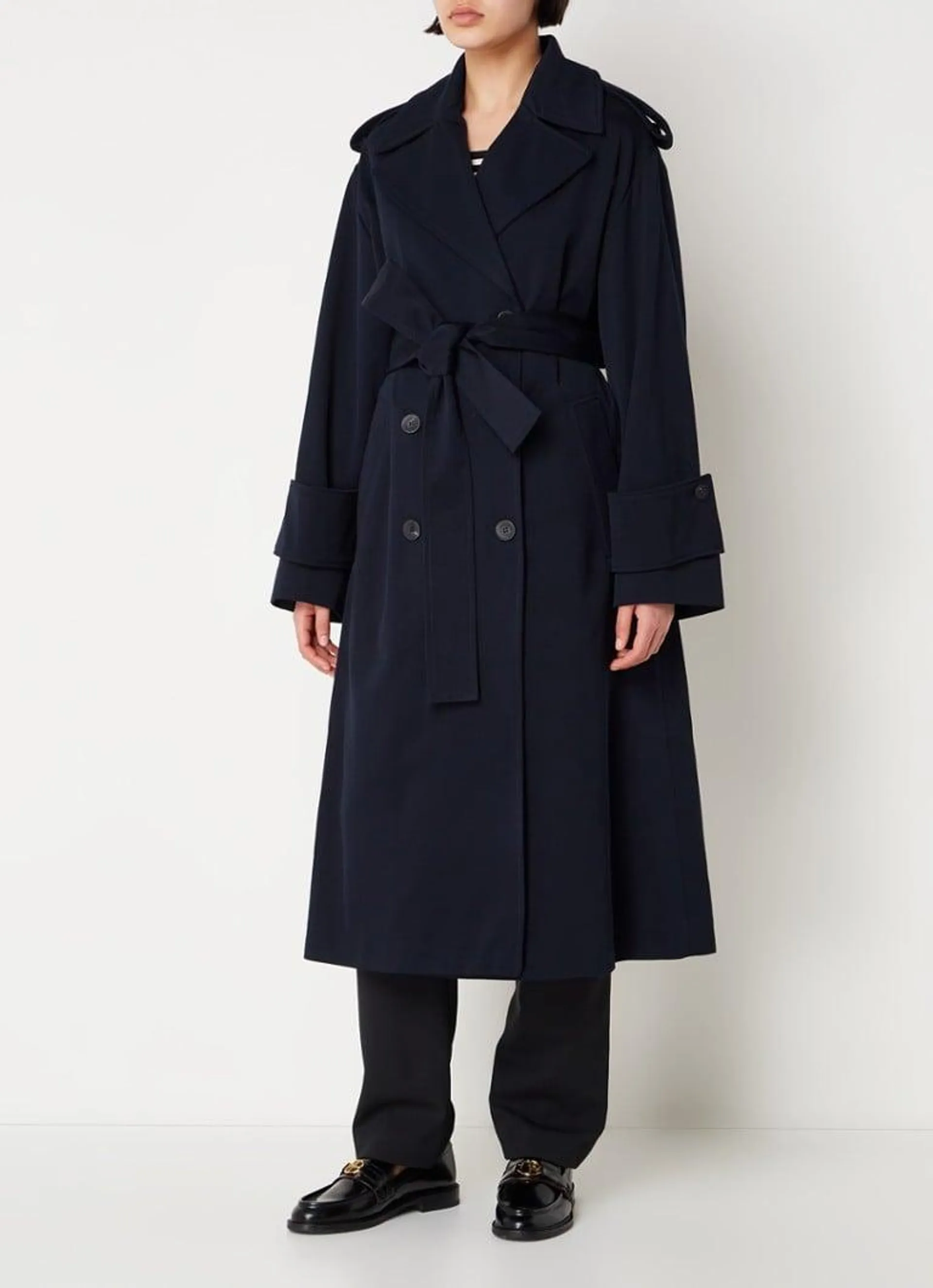 Gwendal double-breasted trenchcoat met strikceintuur