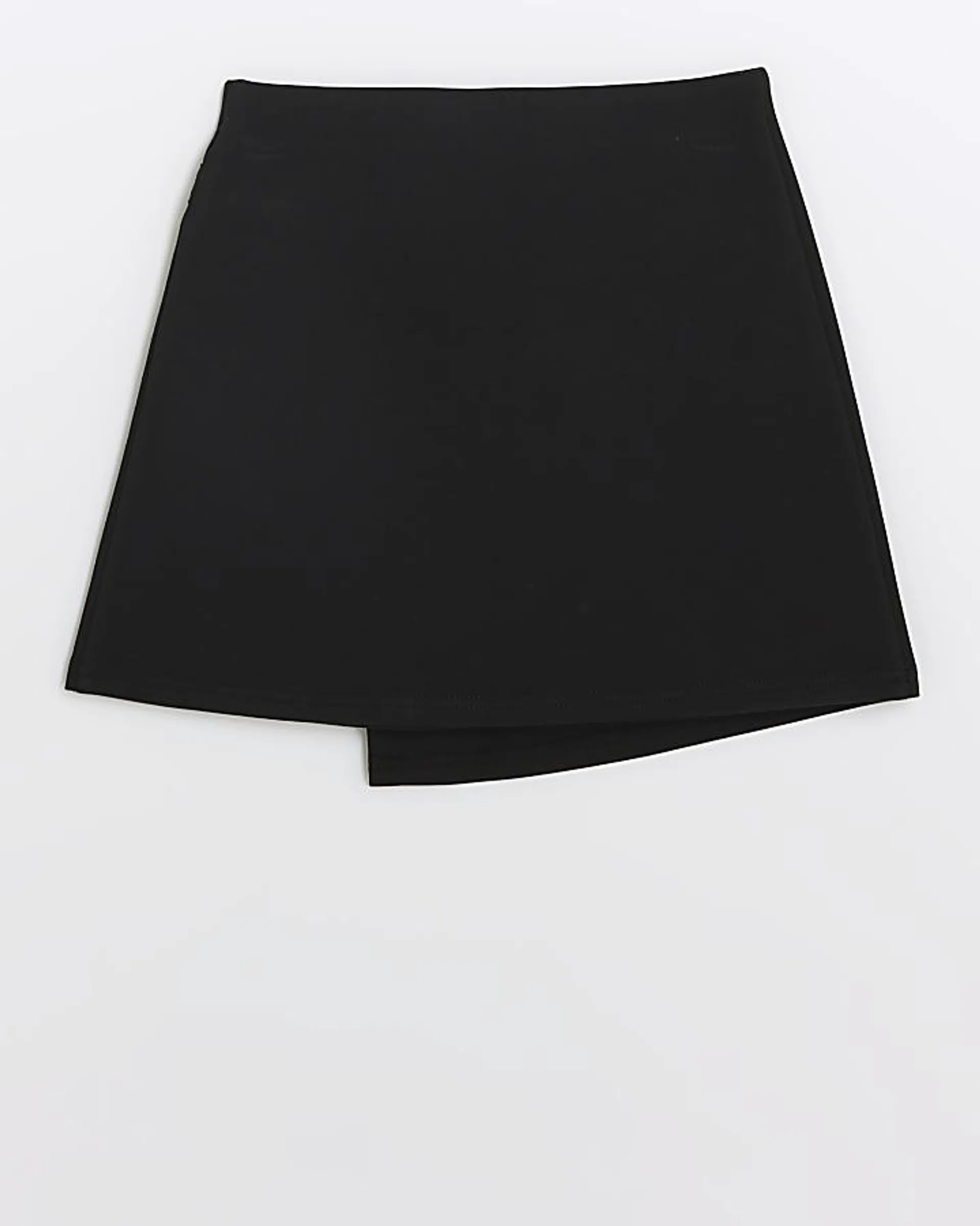 Girls black wrap skirt