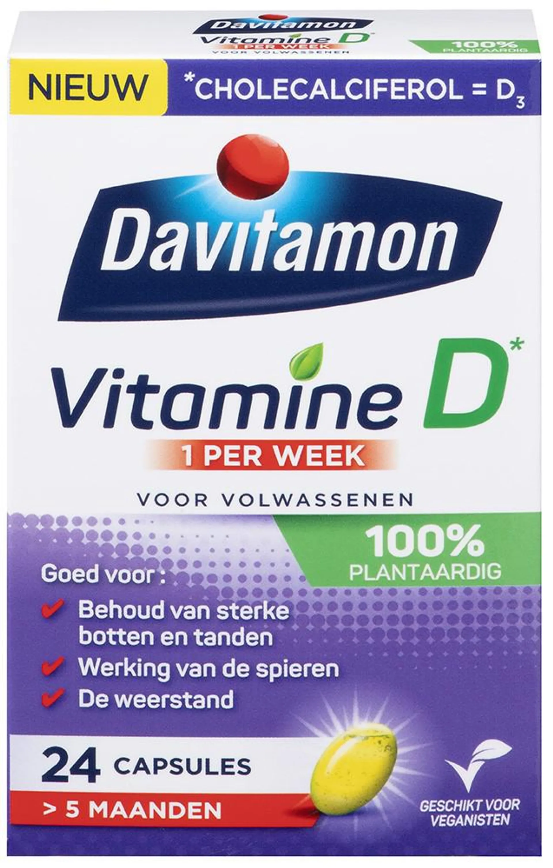 Davitamon Vitamine D3 vegan 24 capsules