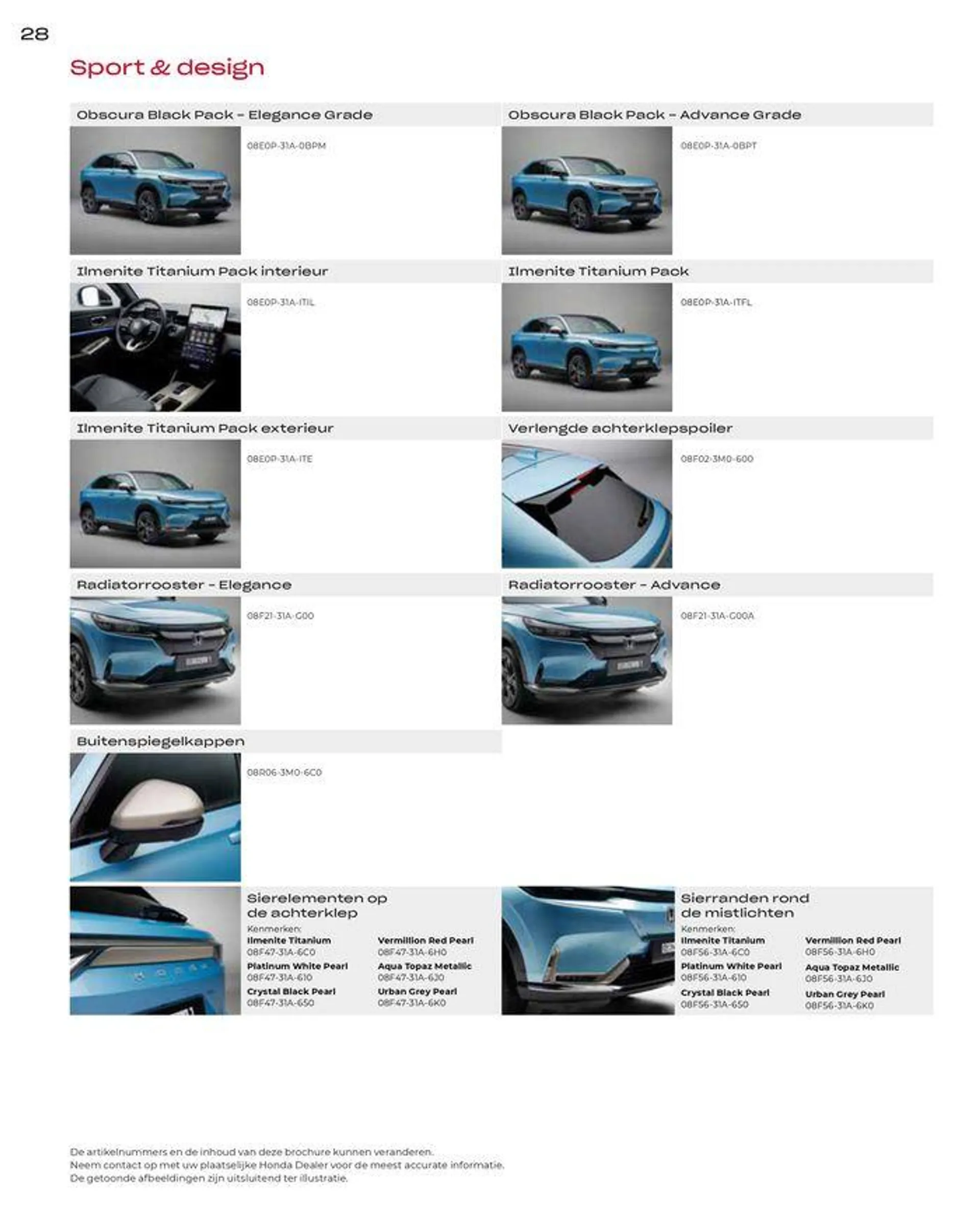 Honda e:Ny1 — Brochure Accessoires - 28