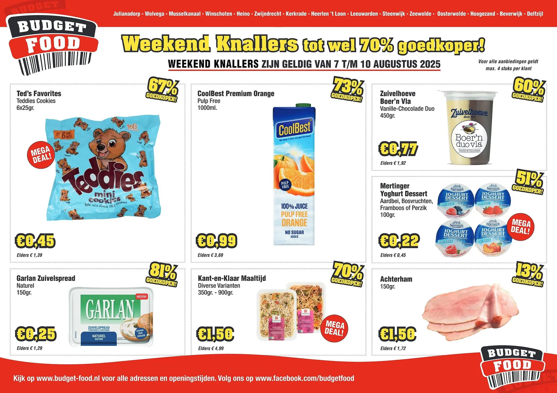 Budget Food folder van 7 augustus tot 10 augustus 2025 - Folder pagina 1