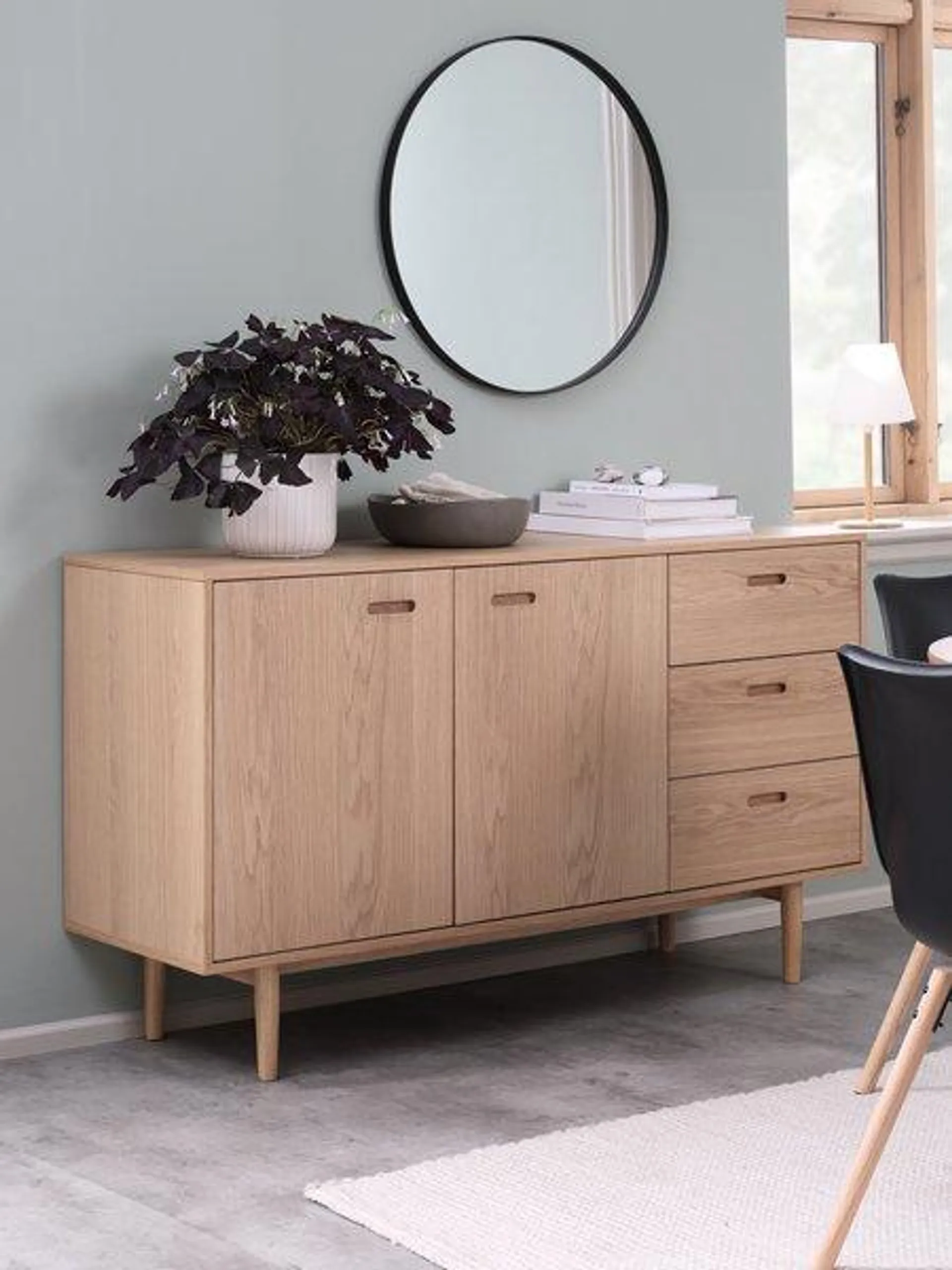 Credenza MARSTRAND 2 ante 3 cassetti rovere naturale