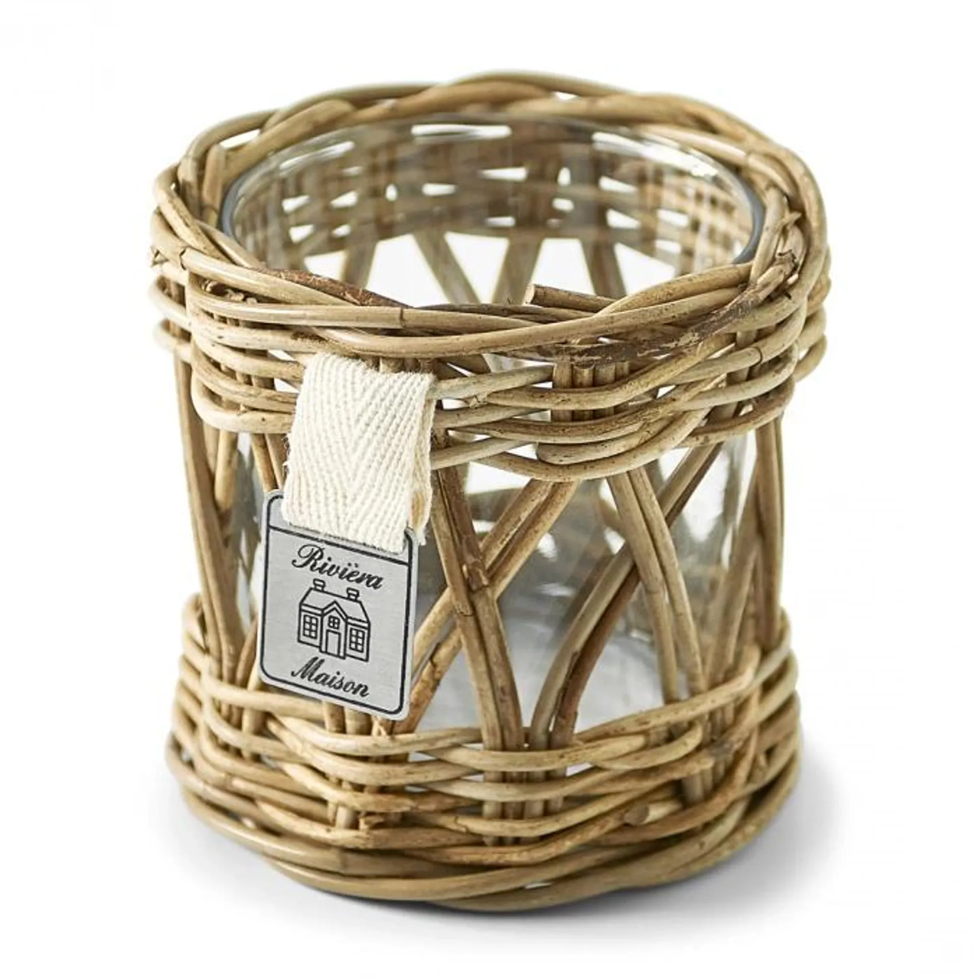 Waxinelichthouder Rustic Rattan