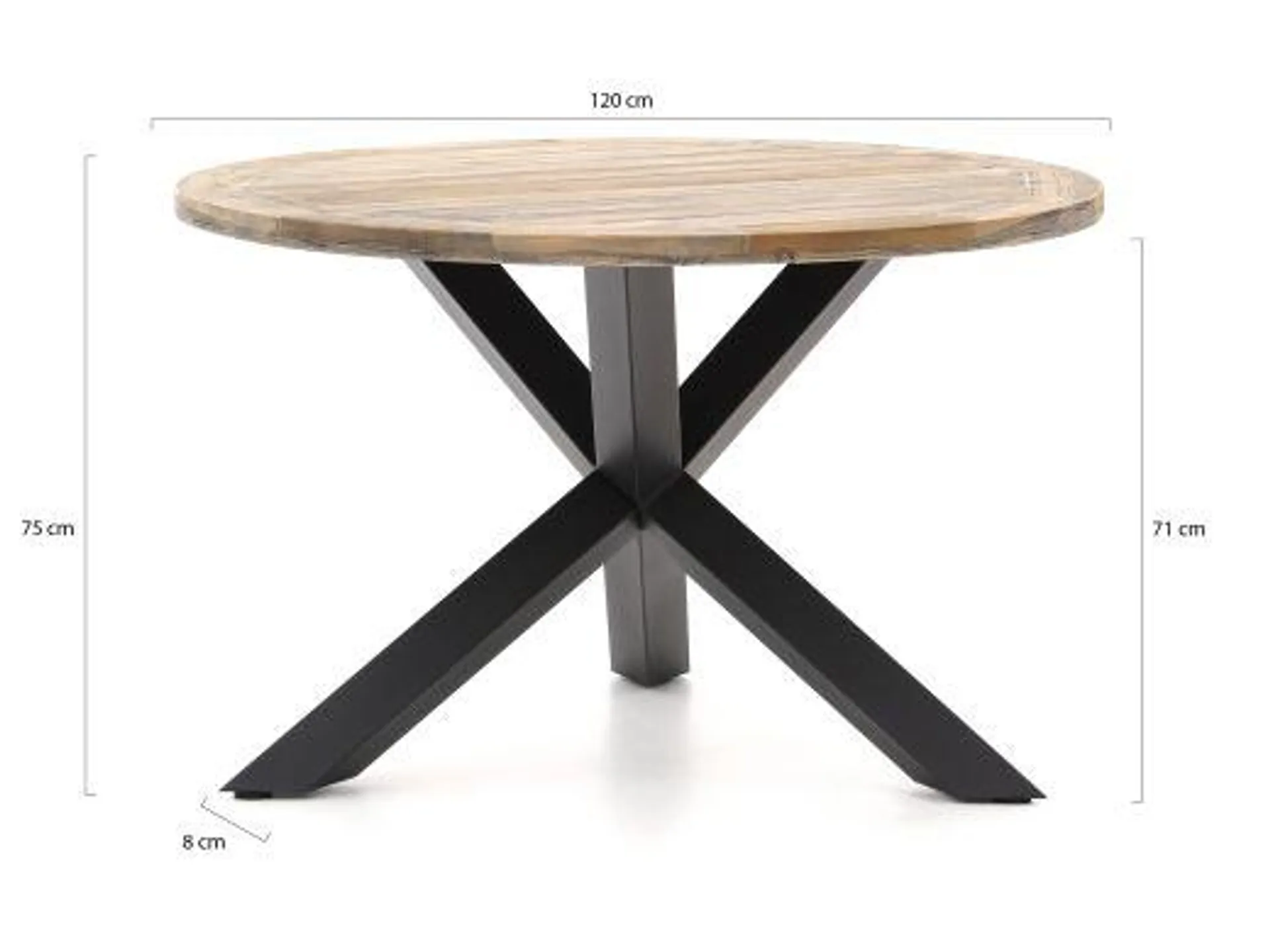 Intenso Azora/ROUGH-Y ø120cm dining tuinset 5-delig