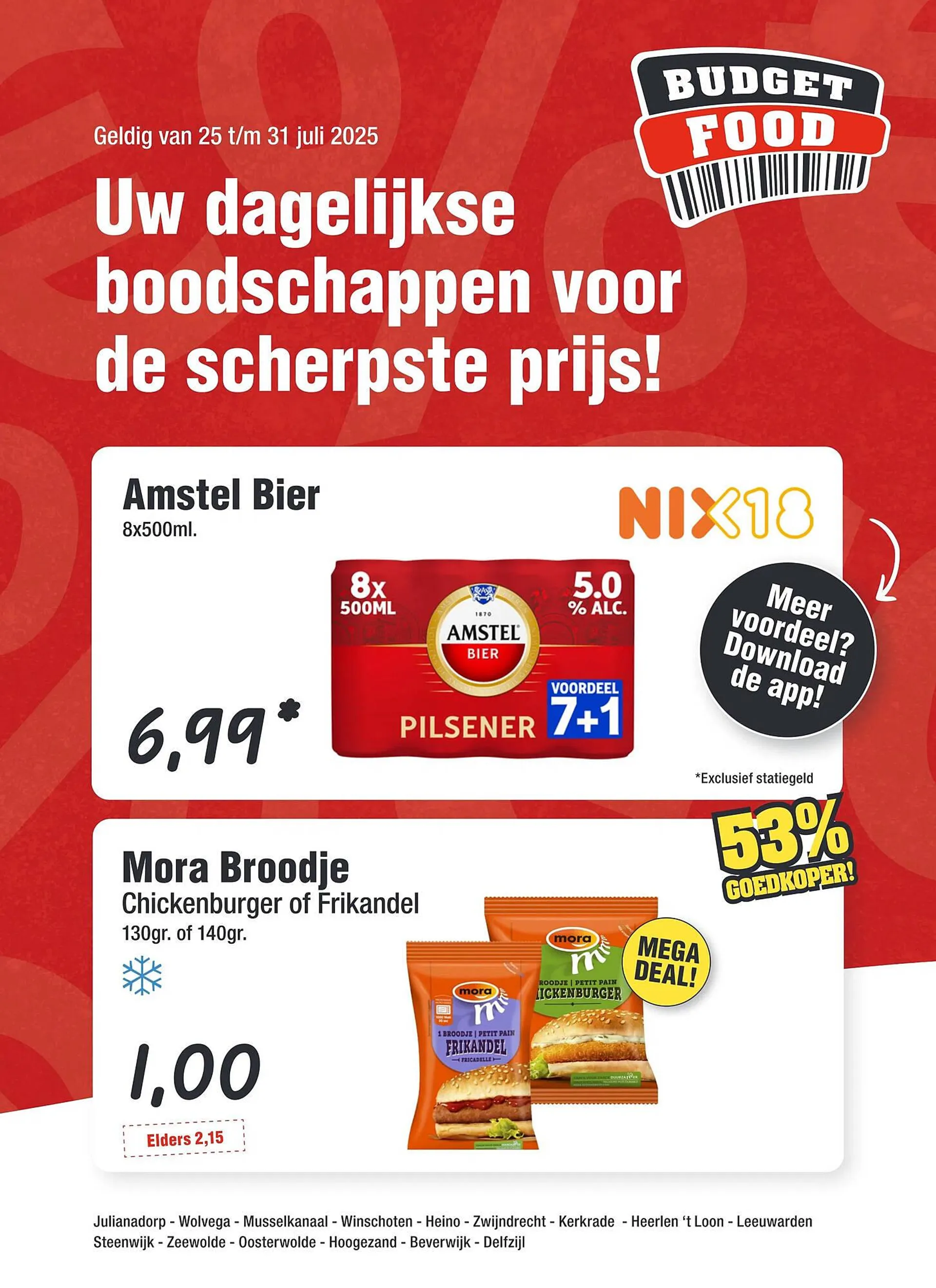 Budget Food folder van 25 juli tot 31 juli 2025 - Folder pagina 1