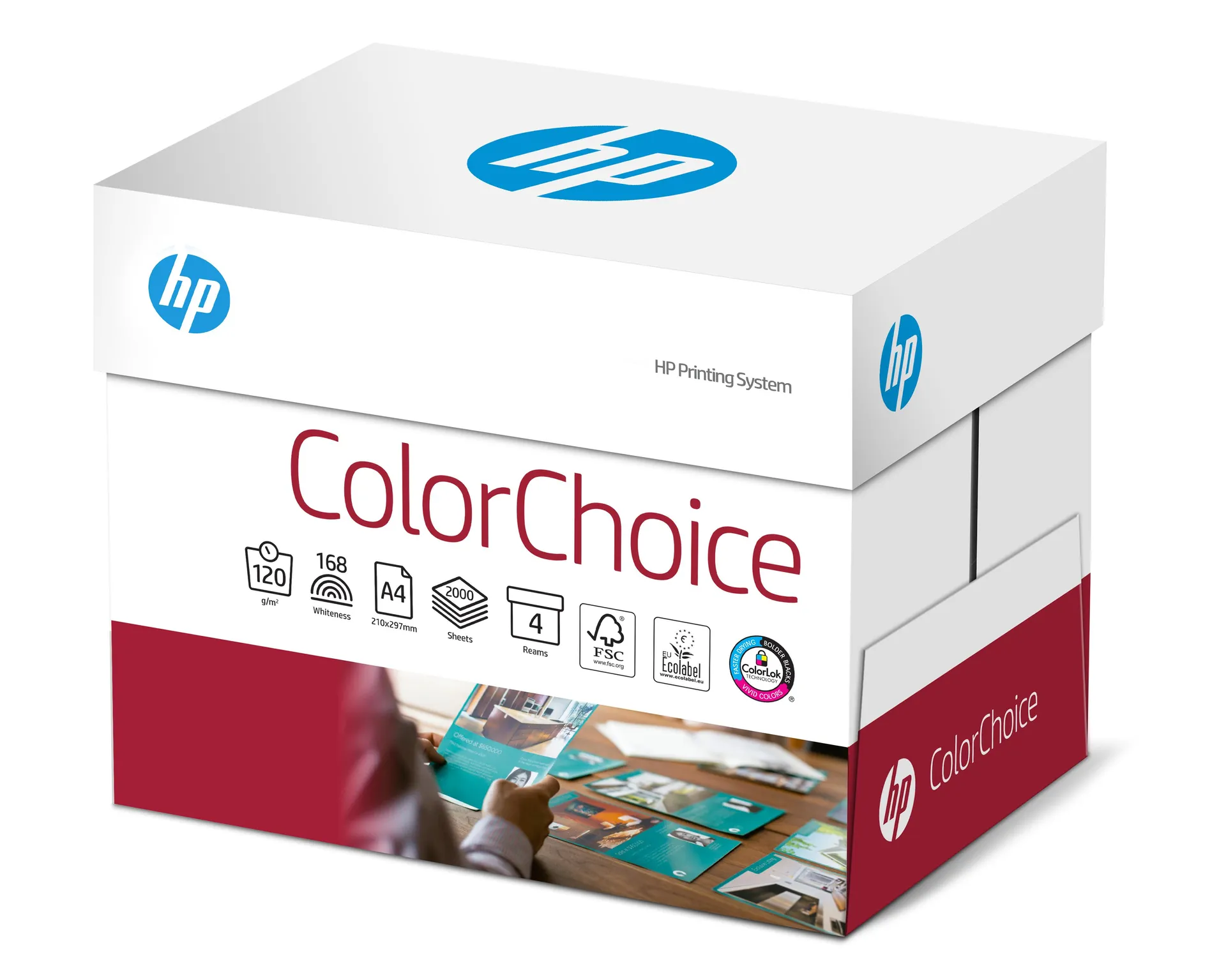 HP ColorChoice Papier A4 120 g/m² Wit