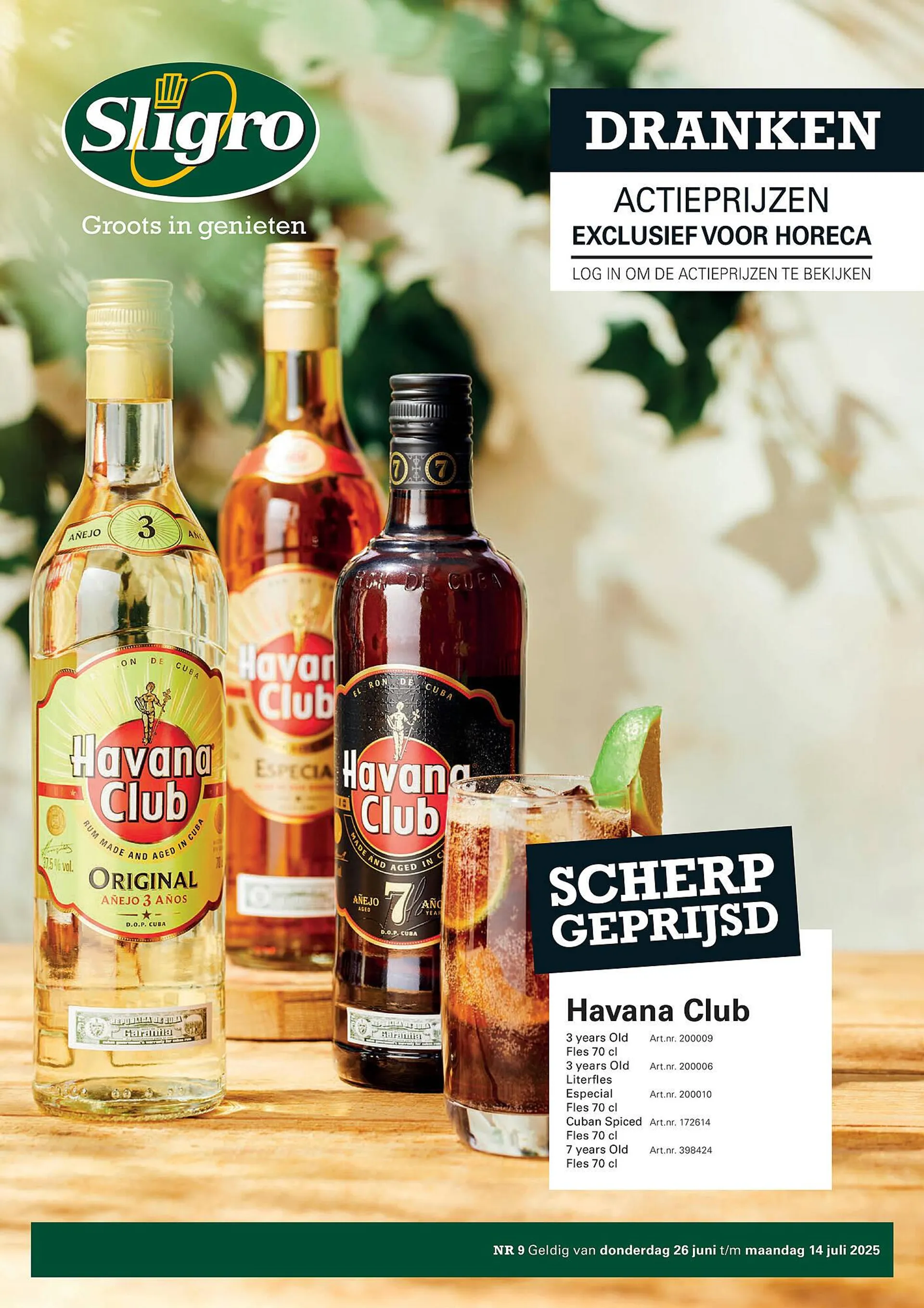 Sligro folder van 26 juni tot 14 juli 2025 - Folder pagina 1