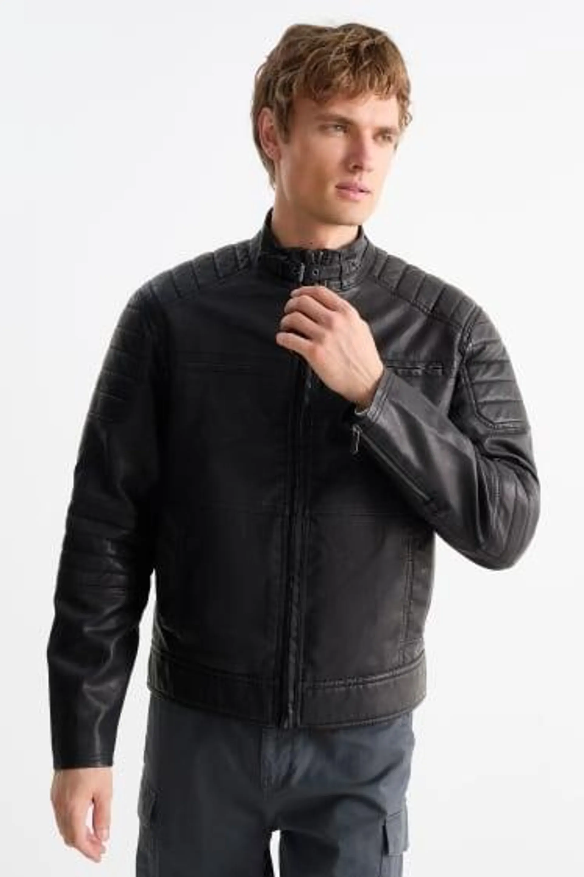 Biker jacket - faux leather