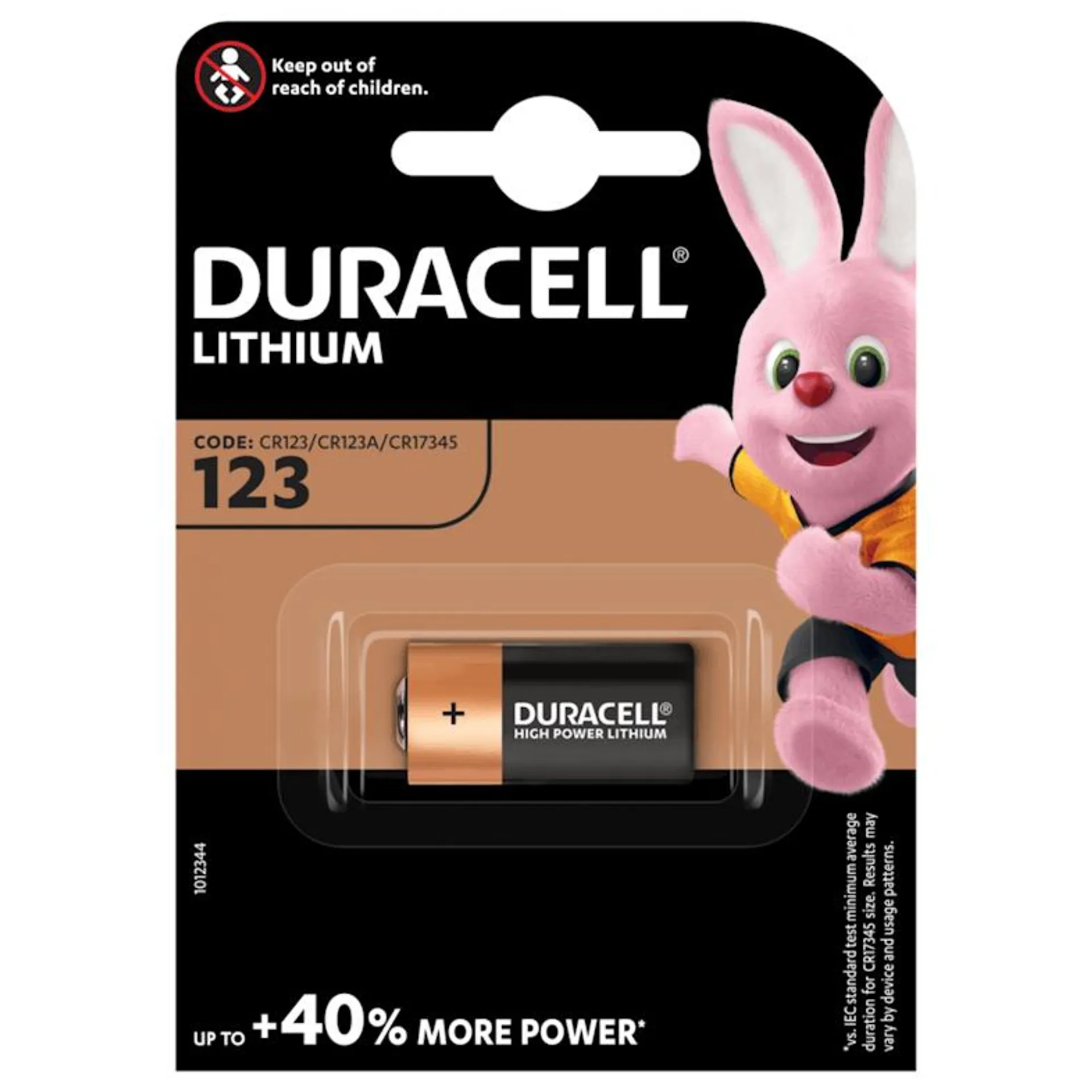 Duracell Ultra Lithium 123, blister van 1 stuk