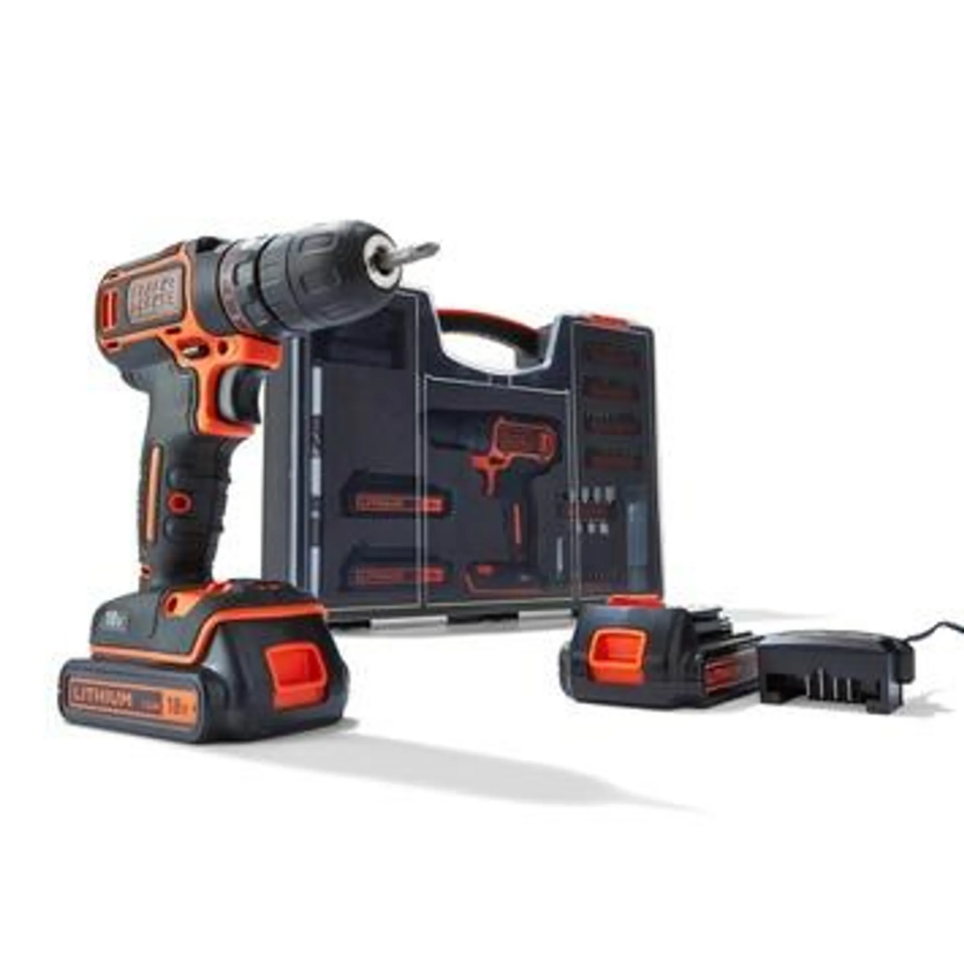 BLACK+DECKER accuboormachine BDC718AS2O-QW + 80-delige accessoireset